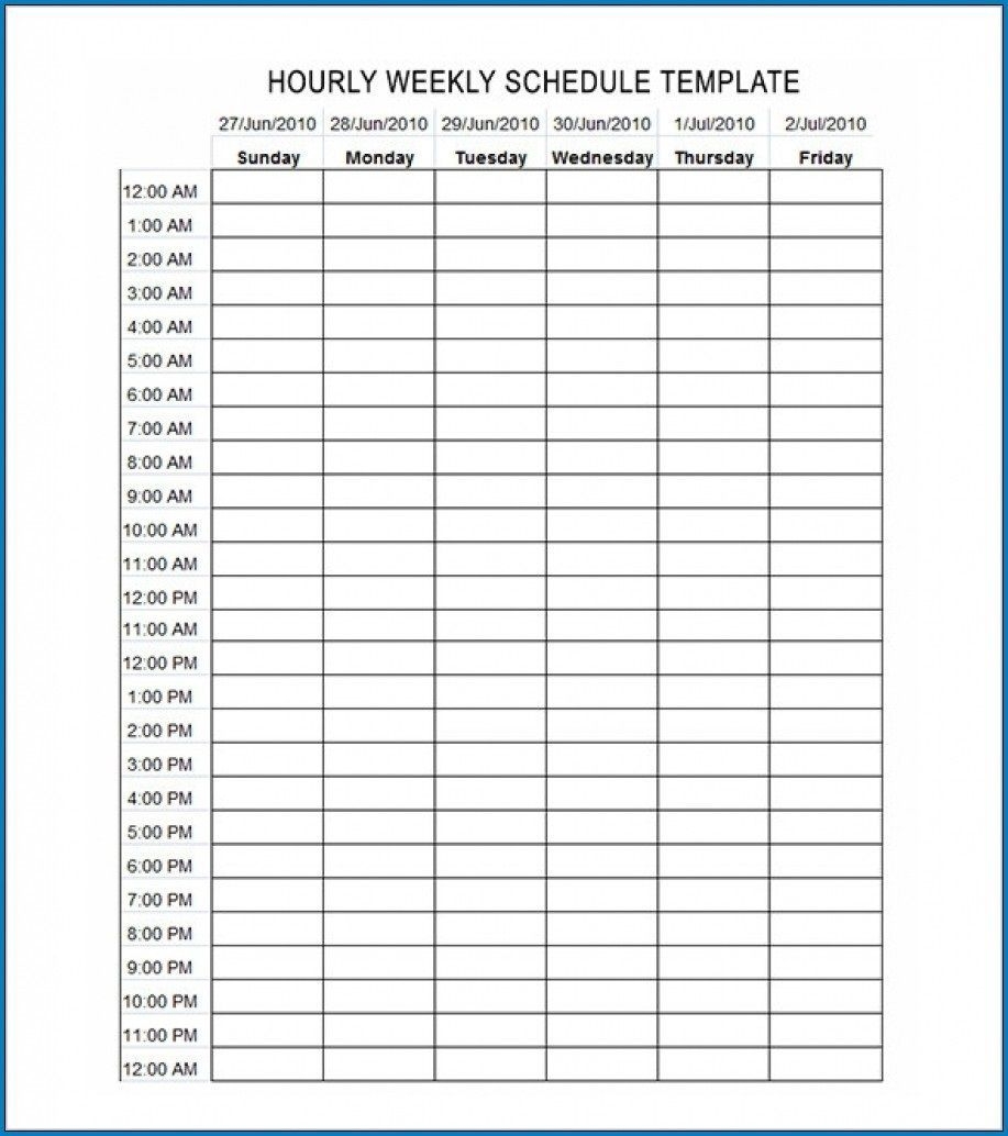 003 Beautiful Excel Hourly Schedule Template Highest Clarity