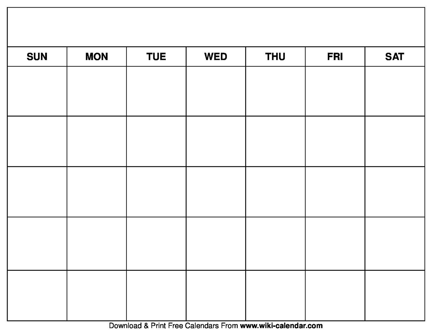 003 Top Fill In Calendar Template Design ~ Addictionary