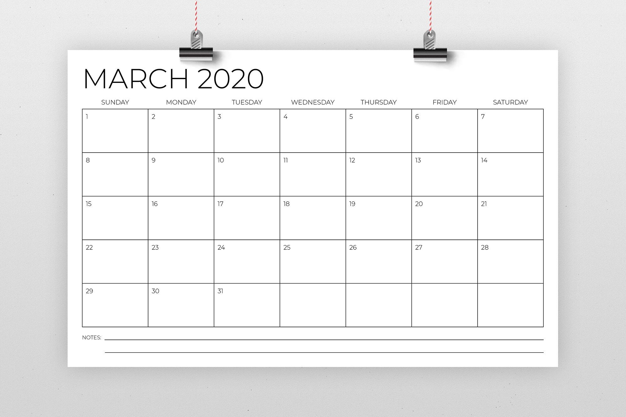 11 X 17 Inch Modern 2020 Calendar By Running With Foxes