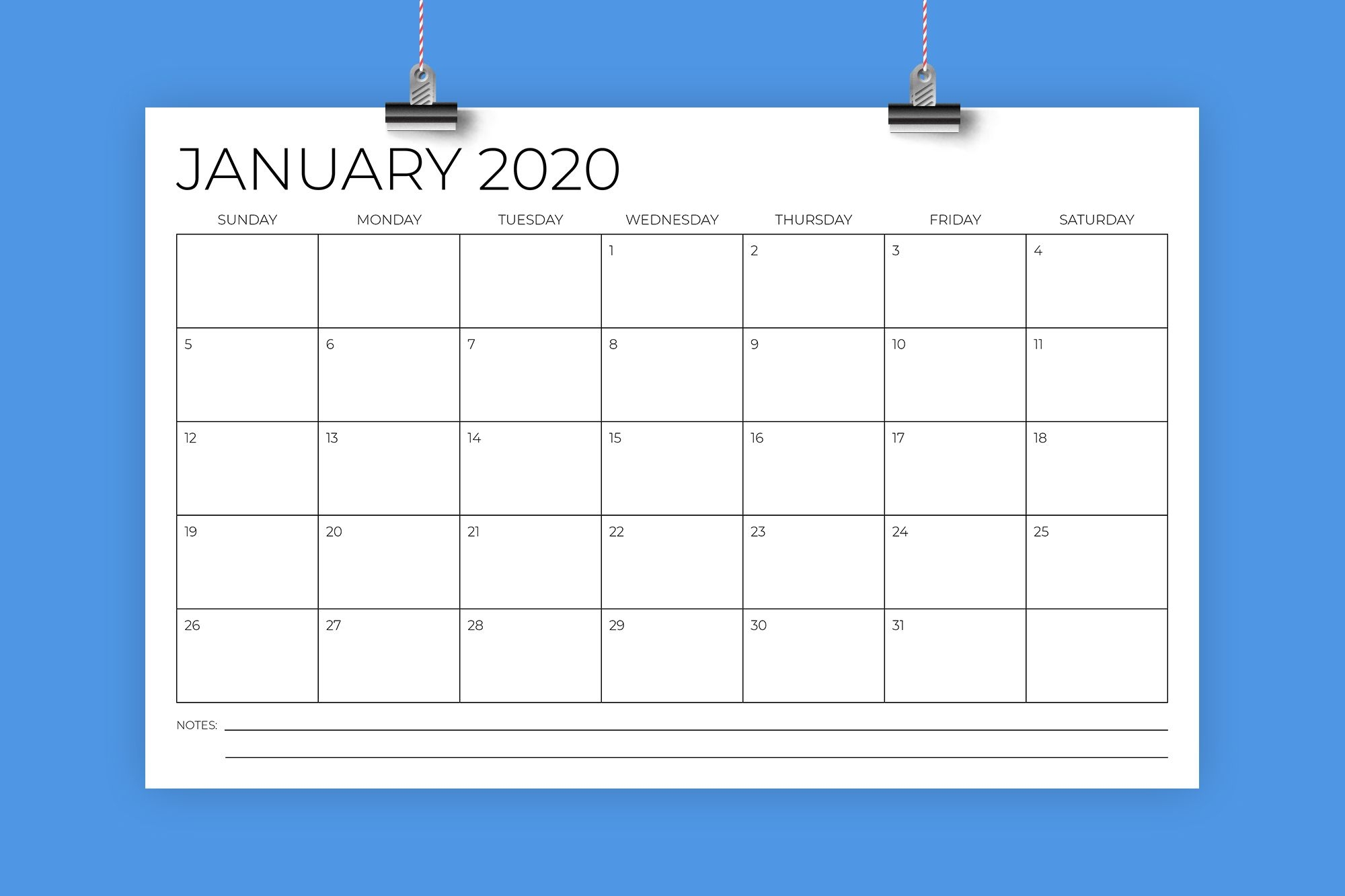 11 X 17 Modern 2020 Calendar