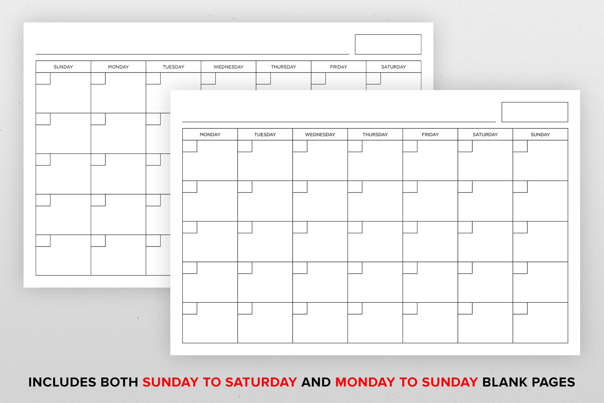 11X17 Inch Blank Calendar Page Template By Running With