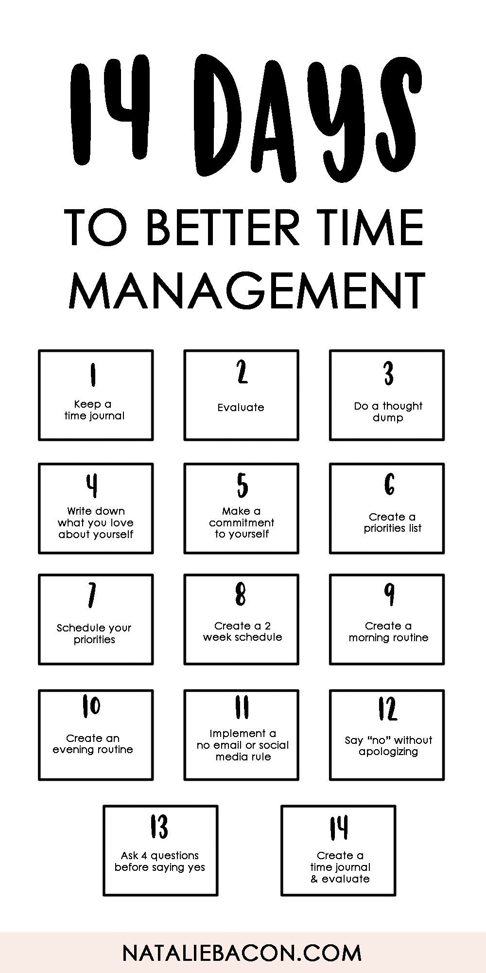 14 Days To Better Time Management - Free Download Template