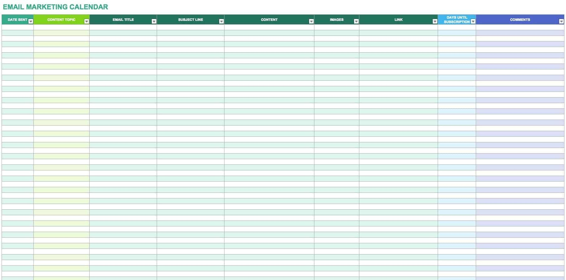 Free Newsletter Calendar Template Excel