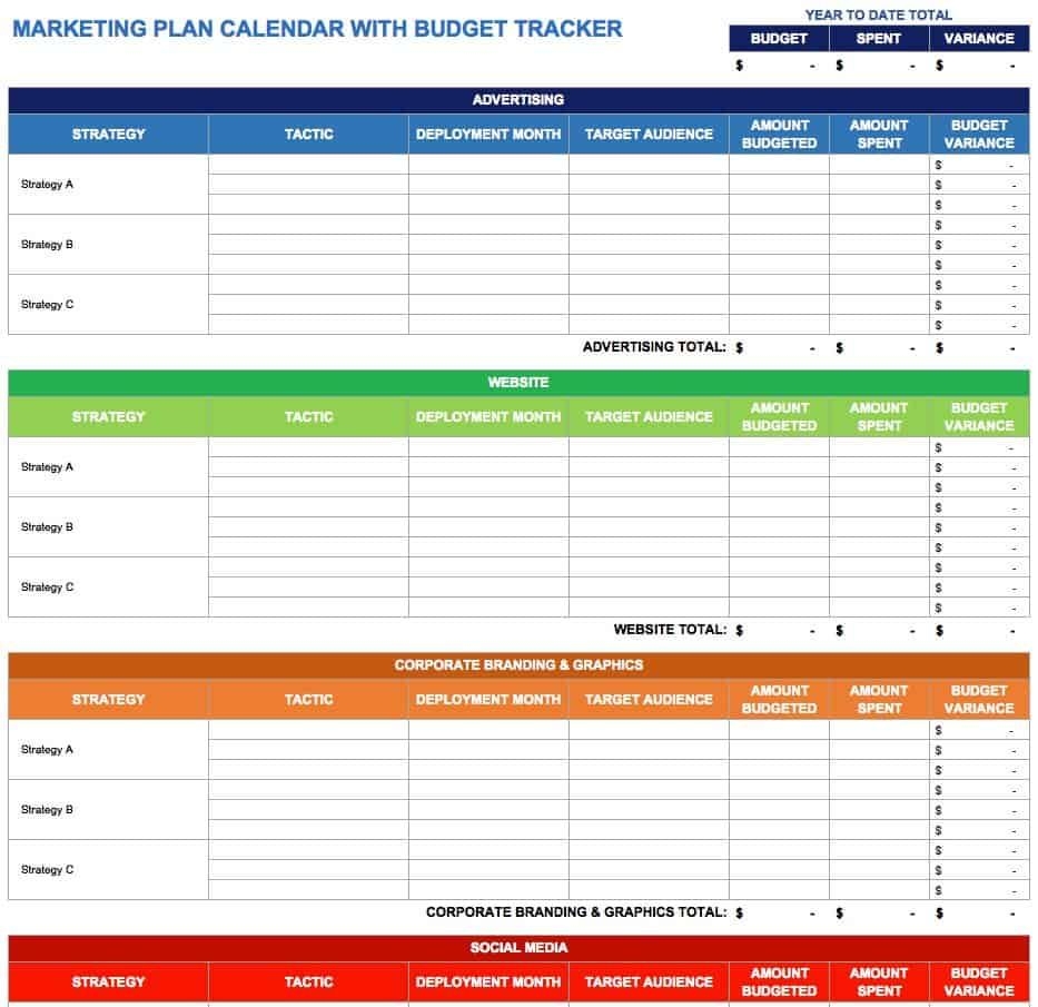 15+ Free Marketing Calendar Templates | Smartsheet