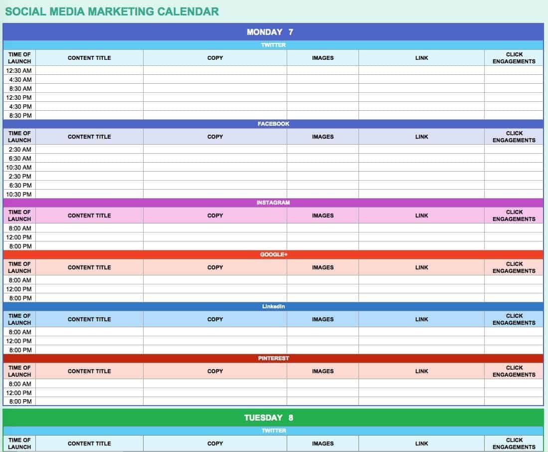 15+ Free Marketing Calendar Templates | Smartsheet