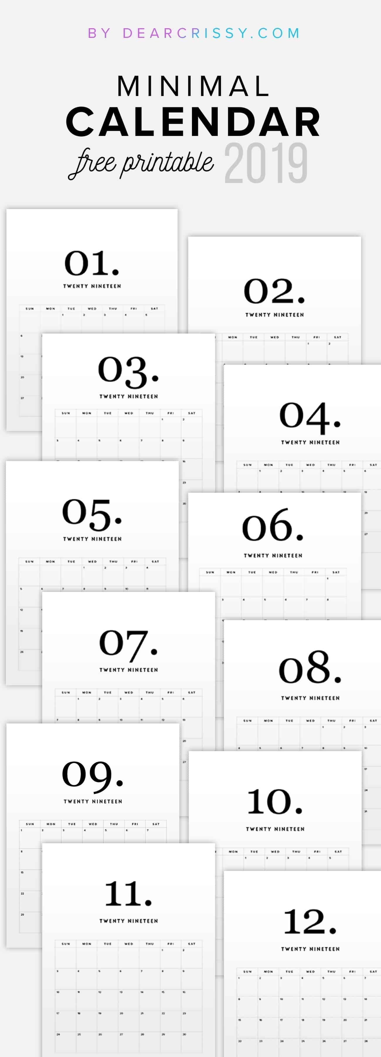 19 Free Printable Calendars To Kick Start The New Year