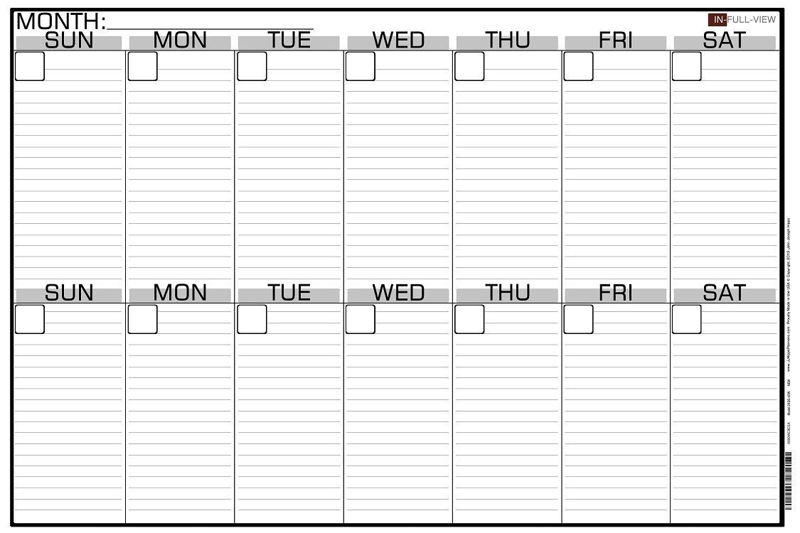 Universal Blank 2 Week Schedule Template