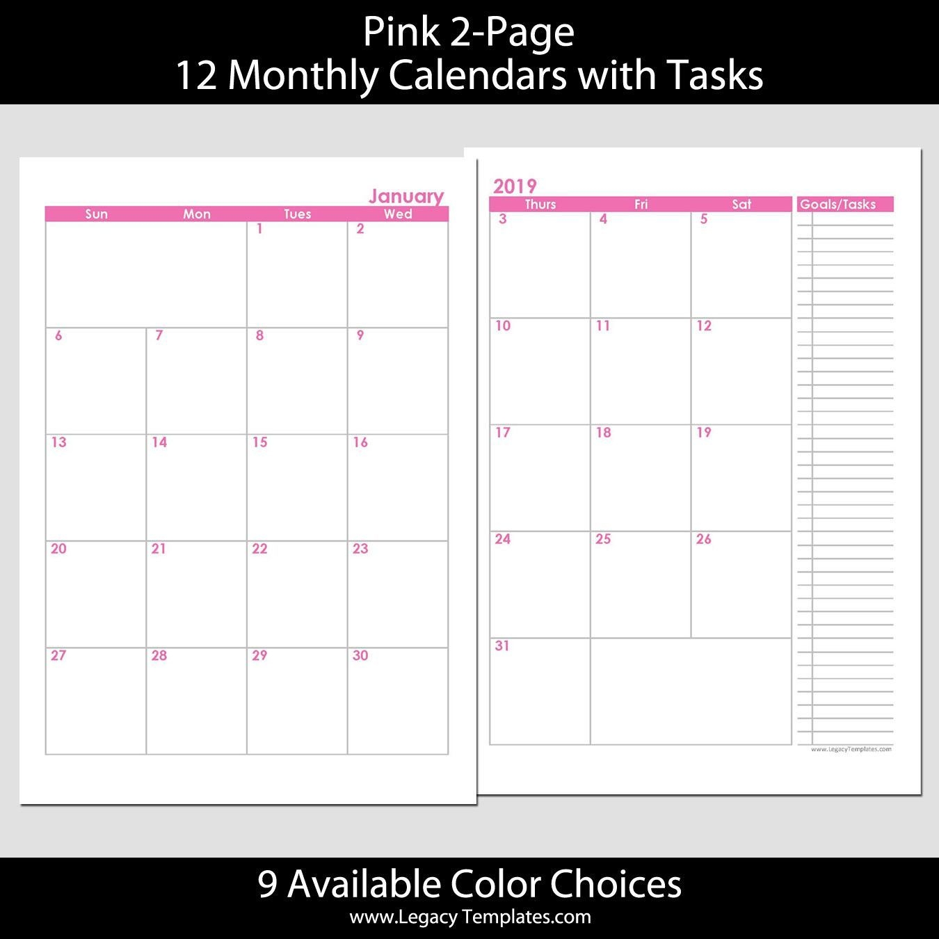 20 5.5 X 8.5 Planner Template In 2020 (With Images