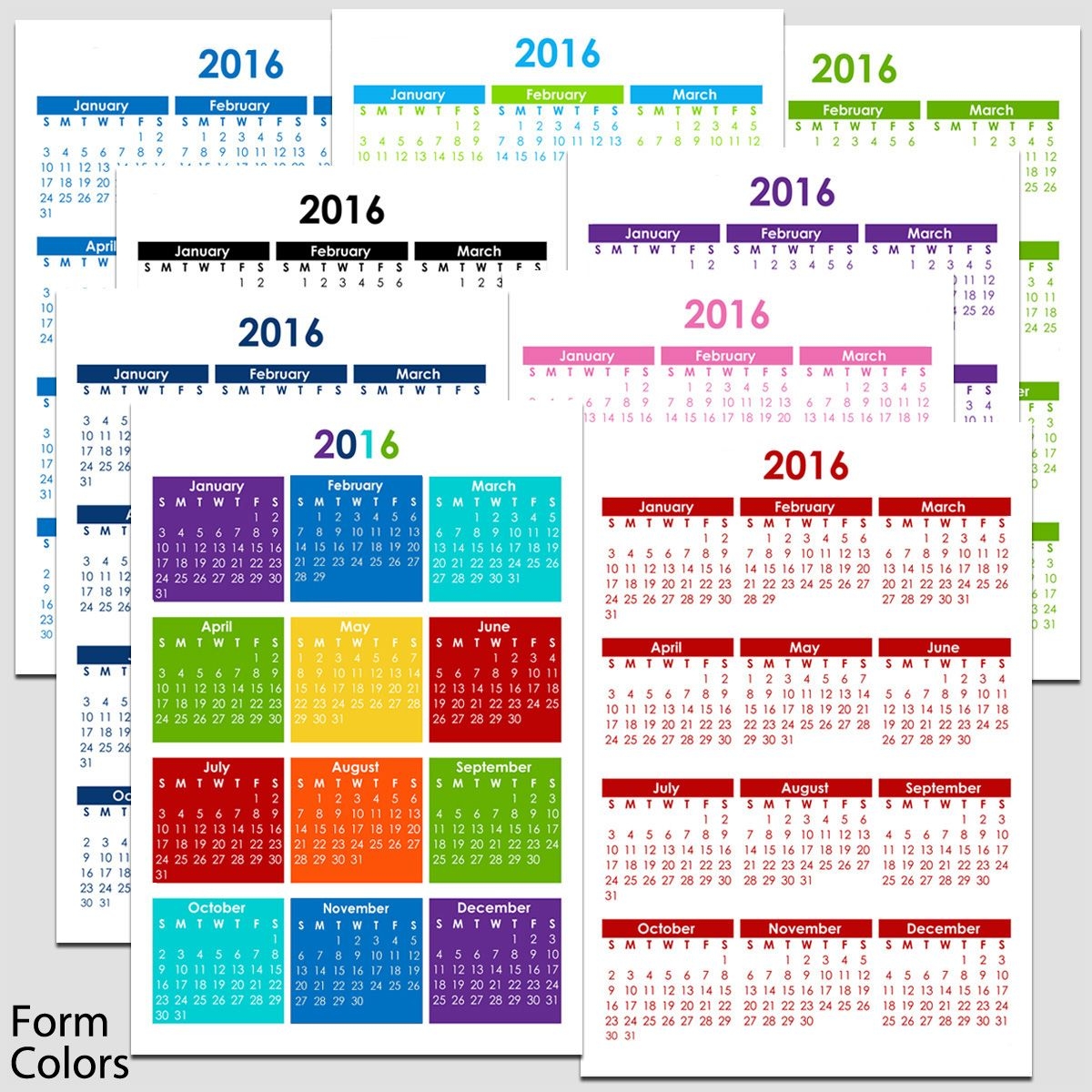 2015 &amp; 2020 Yearly Calendar - 5 1/2&quot; X 8 1/2&quot; | Legacy Templates