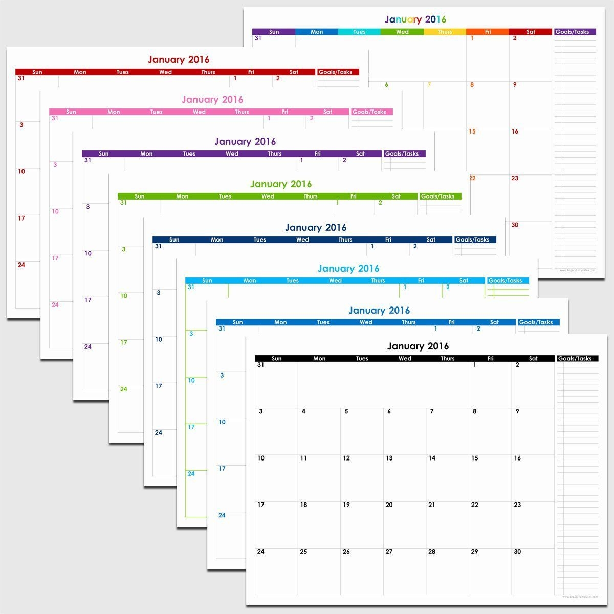 2016-2017 Calendar Template New 2016 &amp; 2017 24 Month