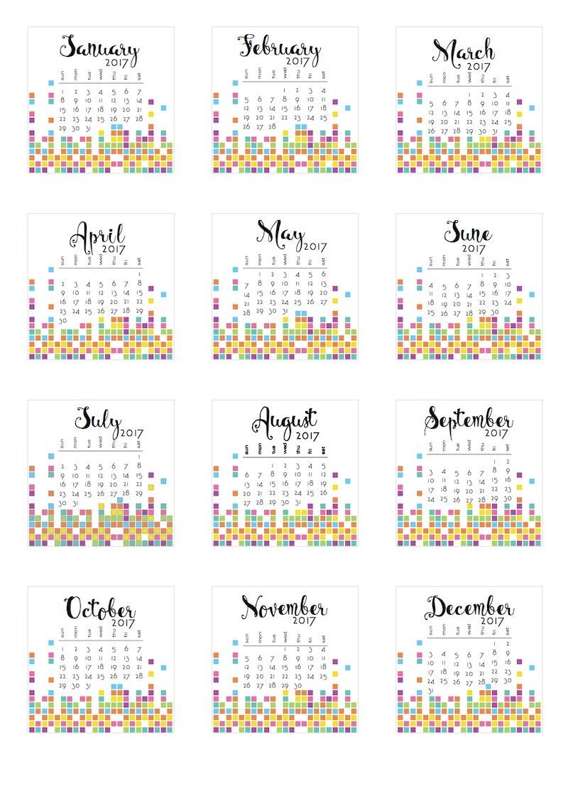 2017 Tear-Off Calendars (With Images) | Calendar Printables