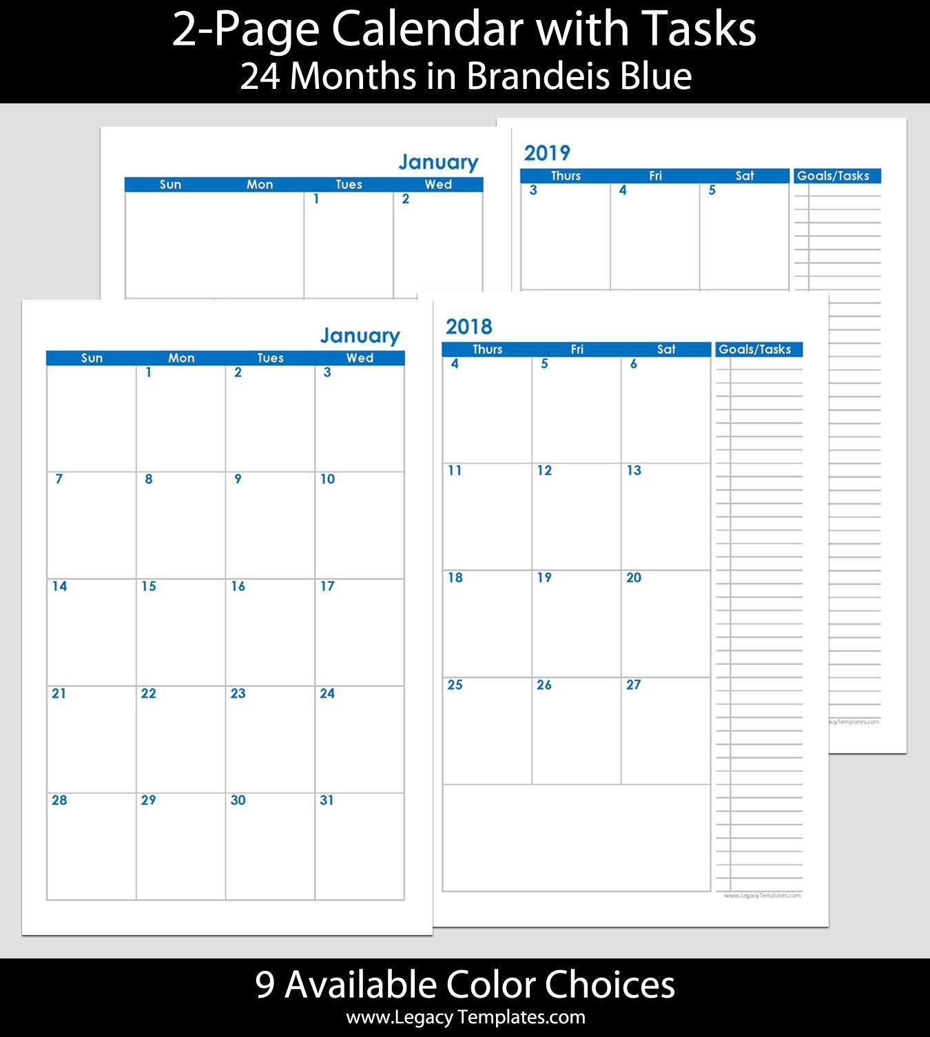 Effective 5.5 X 8.5 Calendar Printable