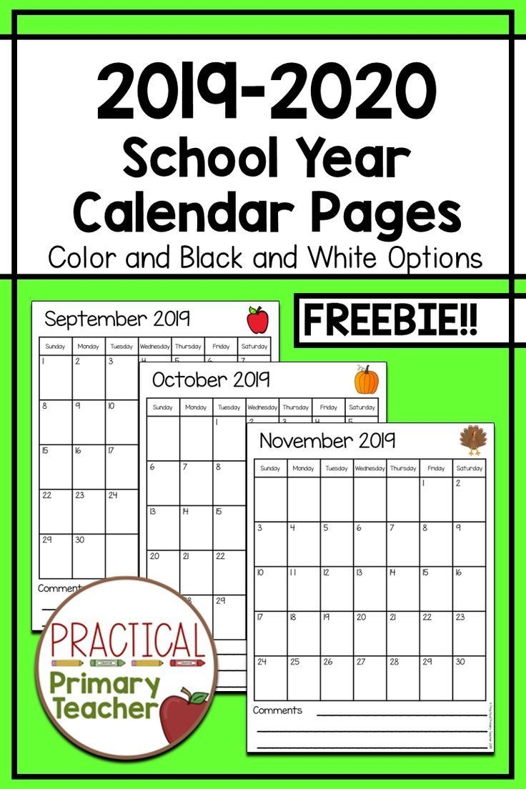 Universal Free School Calendars For Teachers