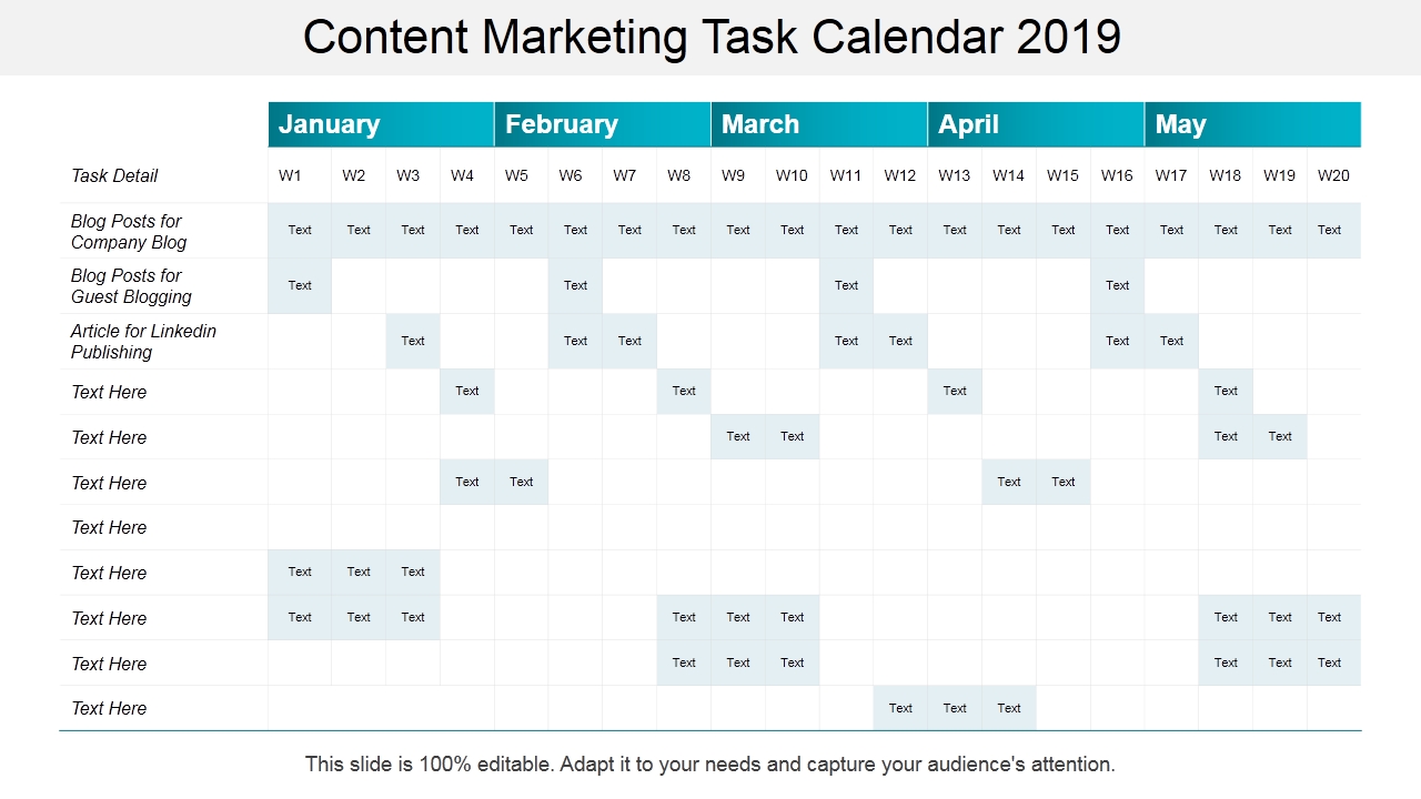 2019 Calendar Template: 13 Powerpoint Calendar Templates