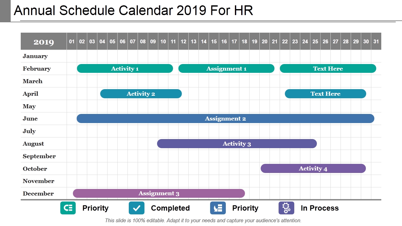 Perfect Hr Company Annual Calendar Template