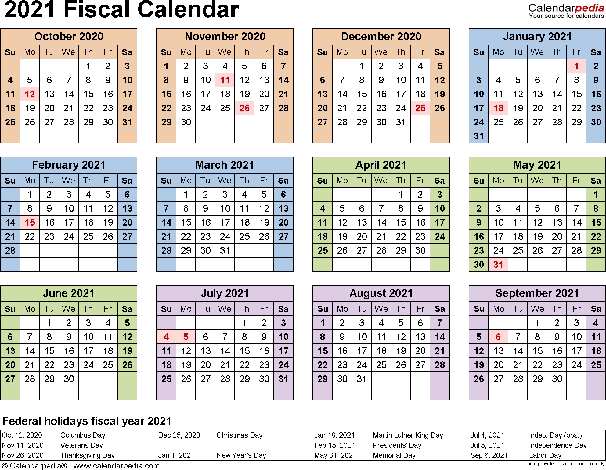 2019 Fiscal Calendar 4 4 5 - Calendar Inspiration Design