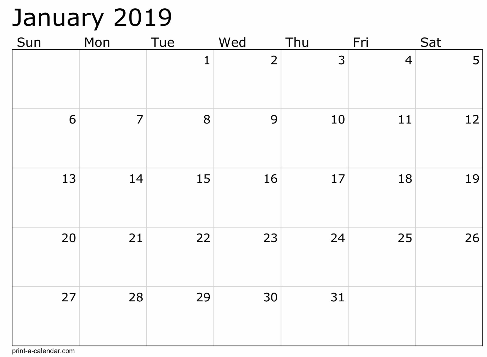 2019 Free Printable Calendar Templates - A Mother's Random