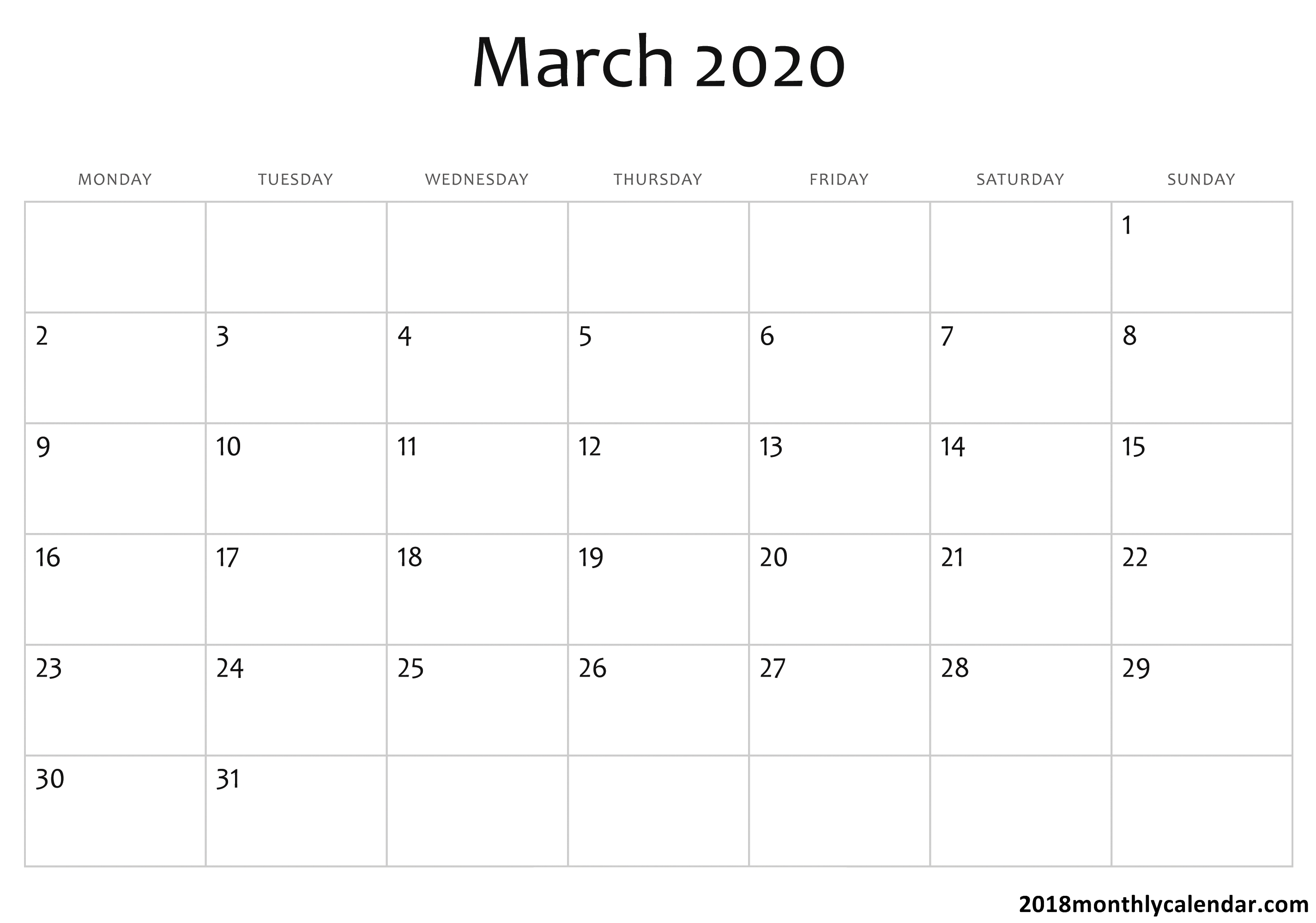 2020 Calendar You Can Edit | Calendar Printables Free Templates