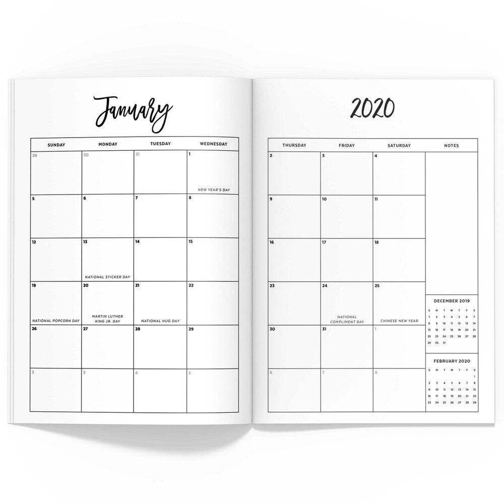 2020 Monthly Half Sheet Tn | City Series — Confetti Saturday