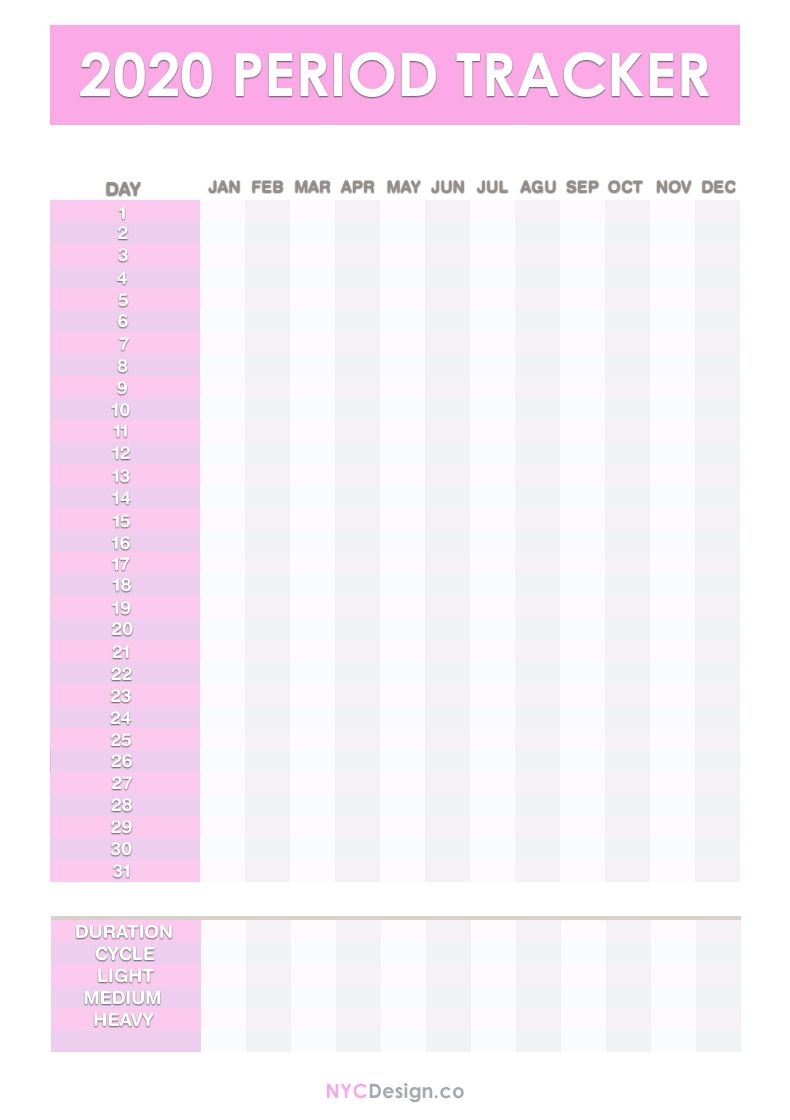 Best Free Printable Menstrual Calendar Get Your Calendar Printable