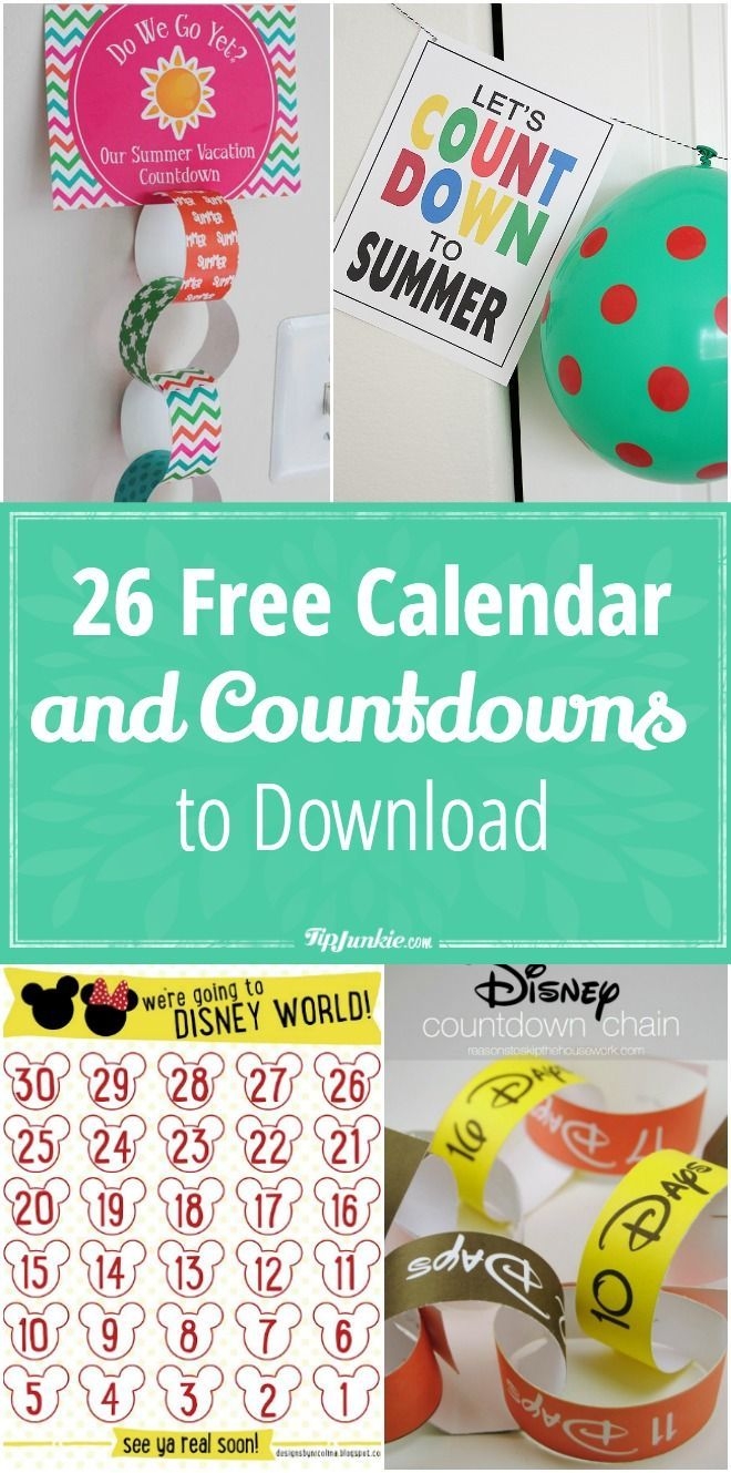 26 Free Calendar And Countdowns To Download For May | Kids