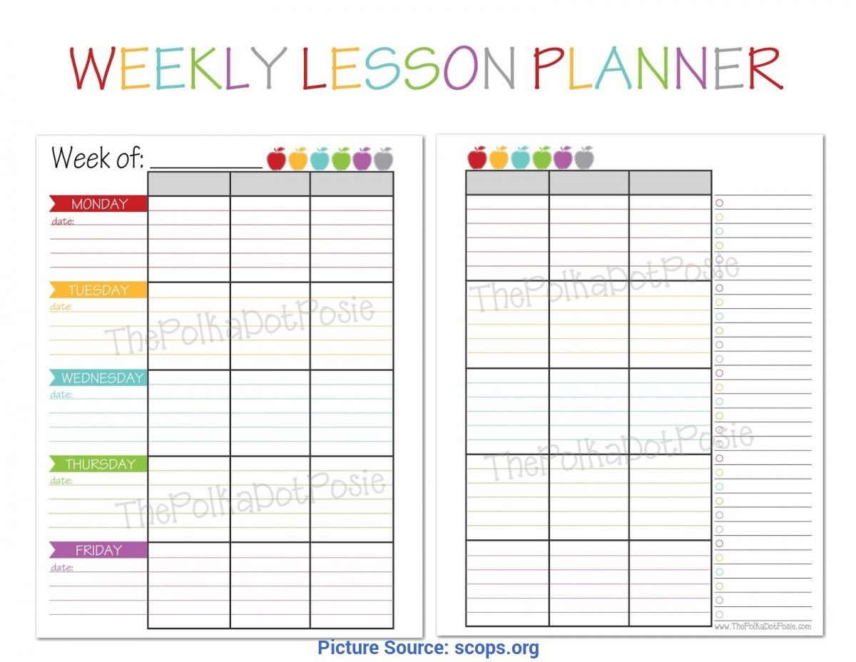 29 Teacher Lesson Planner Template Best 20 Weekly Lesso