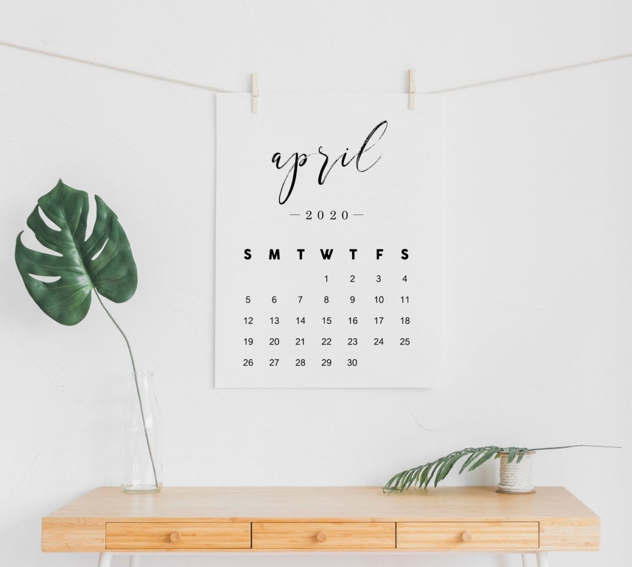 30 Best Free Printable April 2020 Calendars - Onedesblog