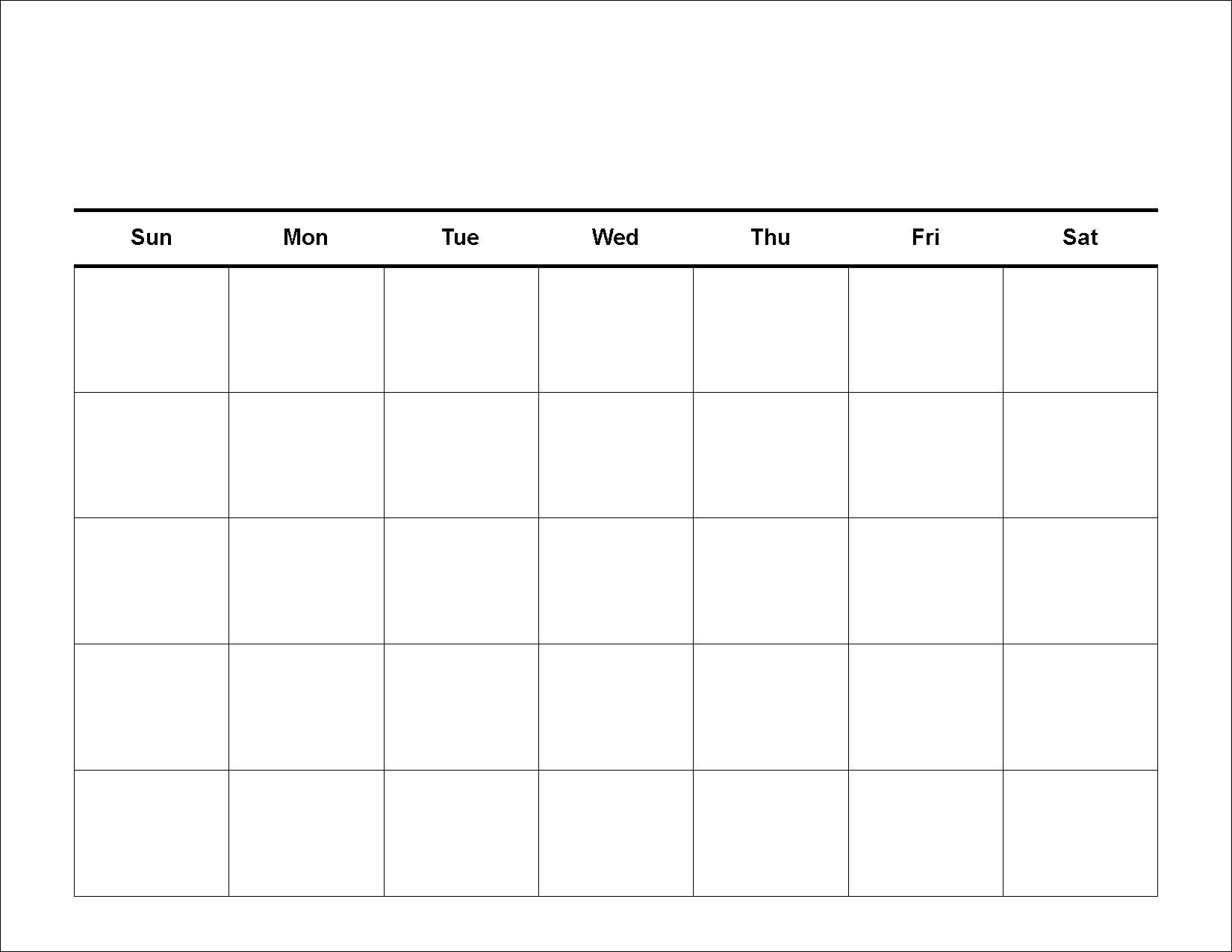 30 Day Calendar Template | Templates Free Printable