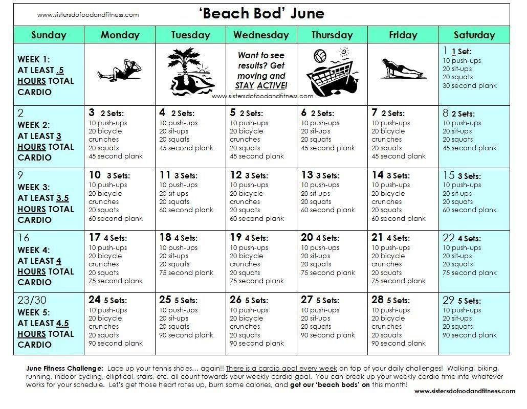 Universal 30 Day Printable Workout Schedule Get Your Calendar Printable