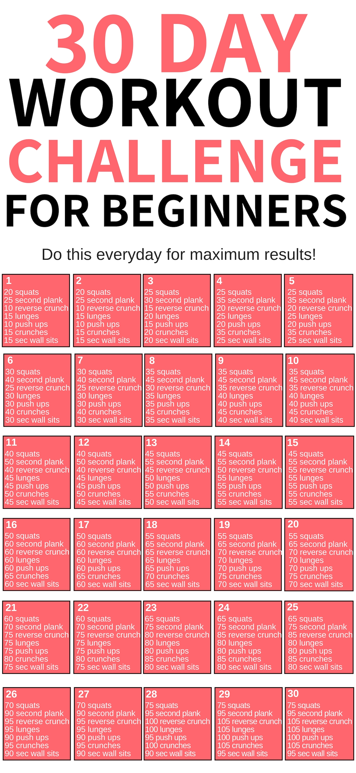 How to 30 Day Workout Schedule Get Your Calendar Printable