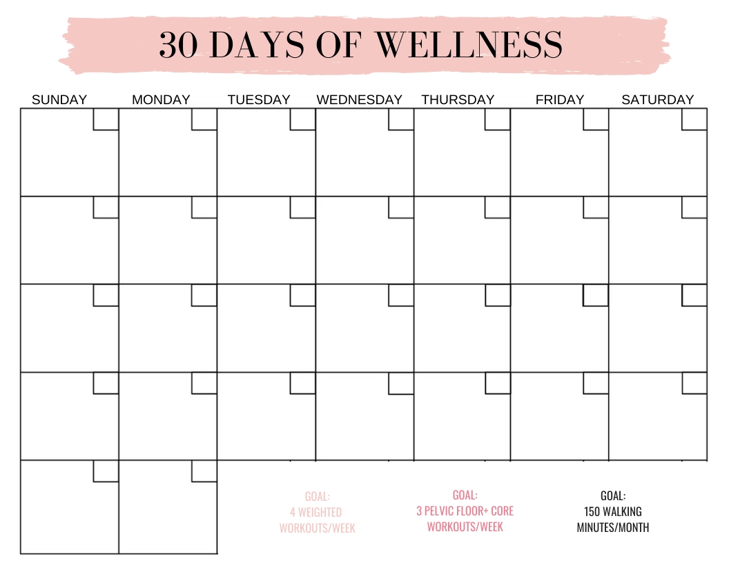 30 Days Of Wellness | Workout Accountability For Moms