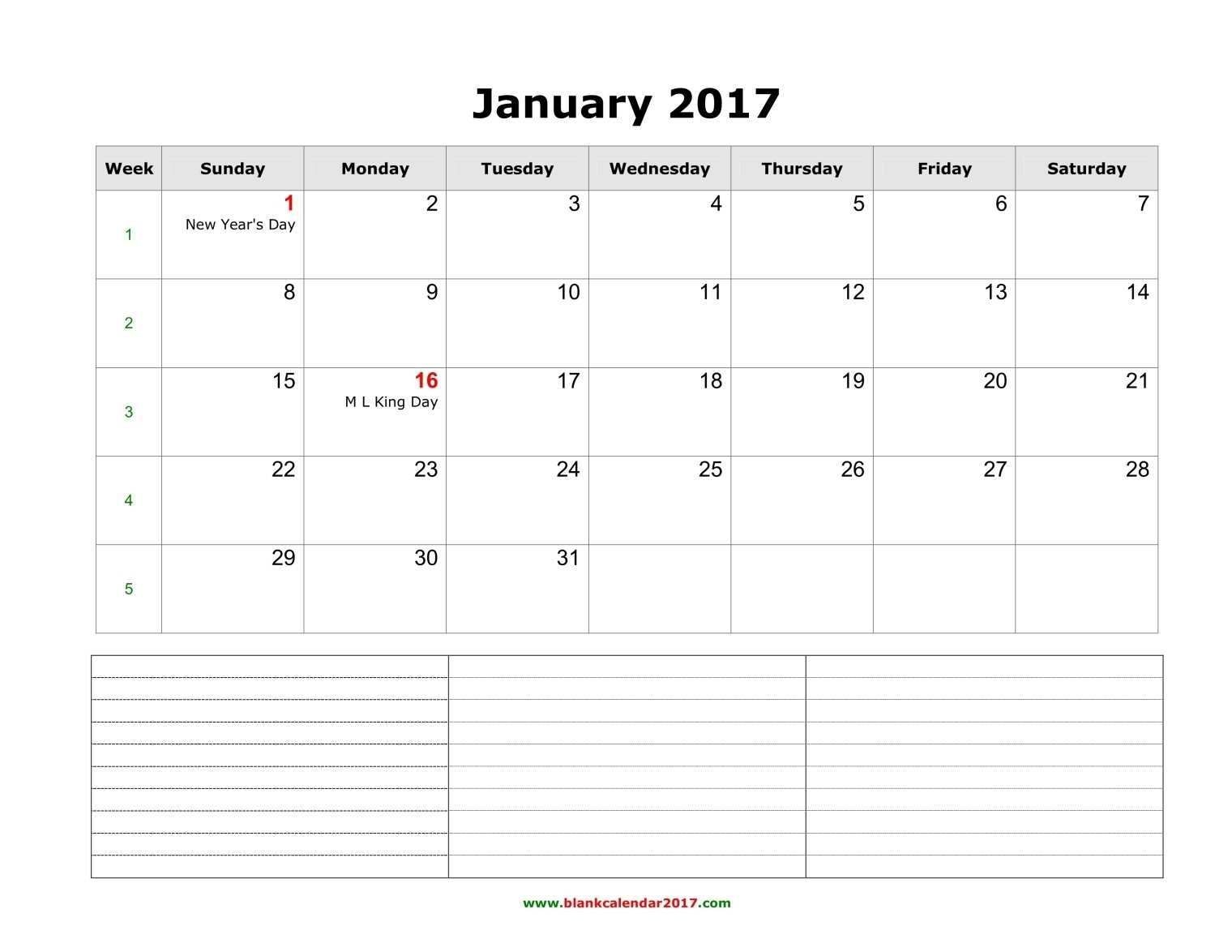 36 Free Daily Calendar Template With Notes Section In Word