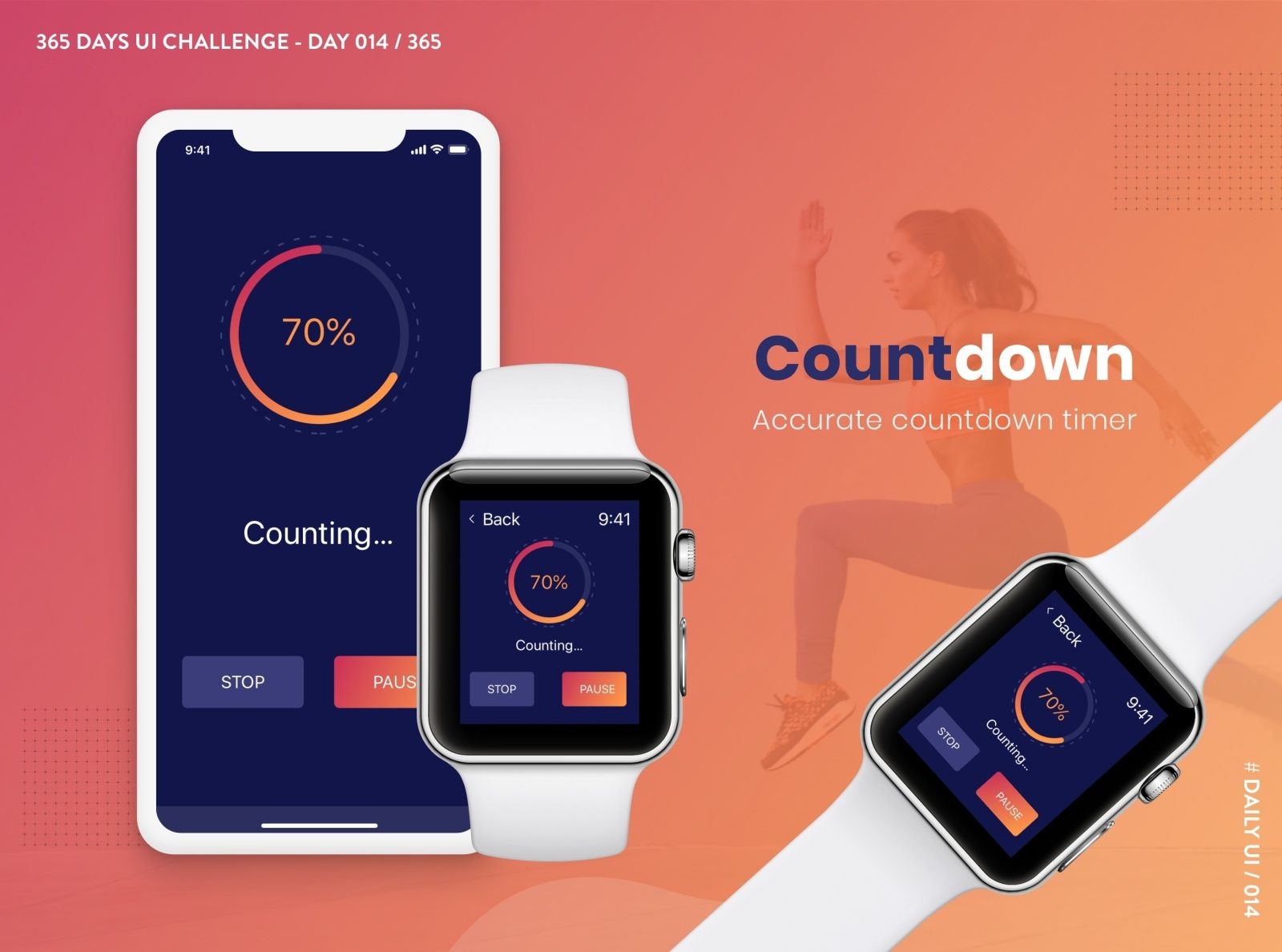 365 Days Ui Challenge-Day 014- Countdown Timer By K