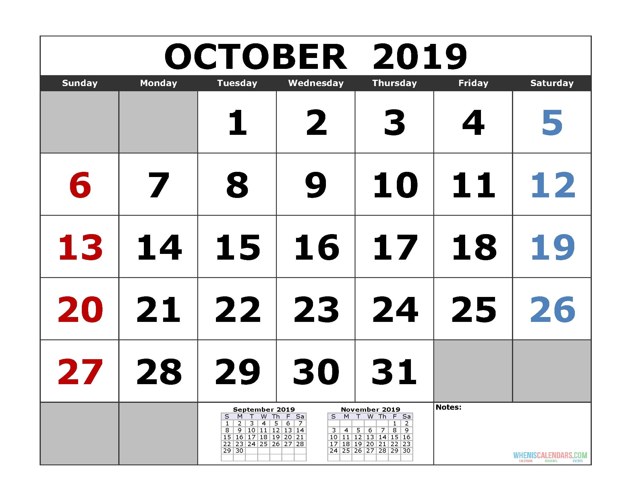 3Month Blank Template Oct 2020 | Free Calendar Template Example