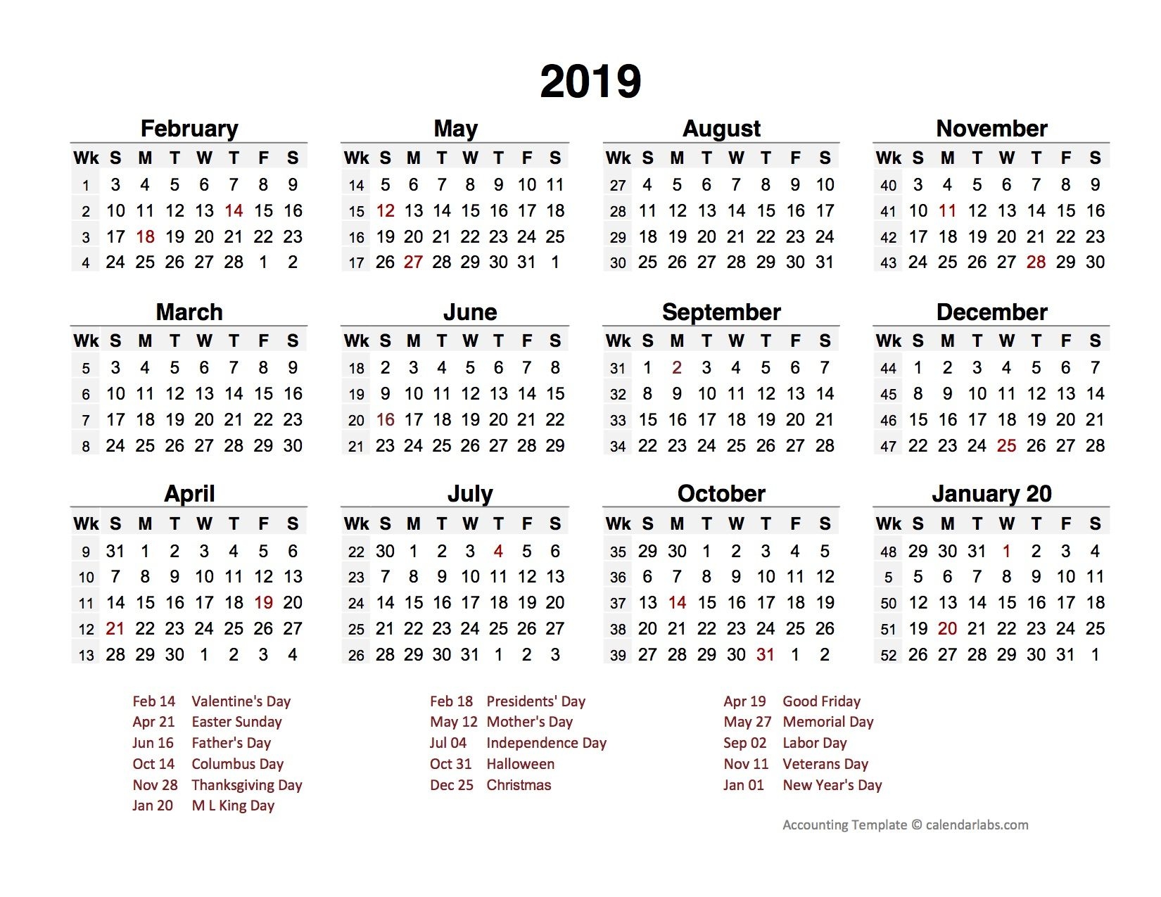 4-4-5 Calendar 2019 | Get Your Calendar Example