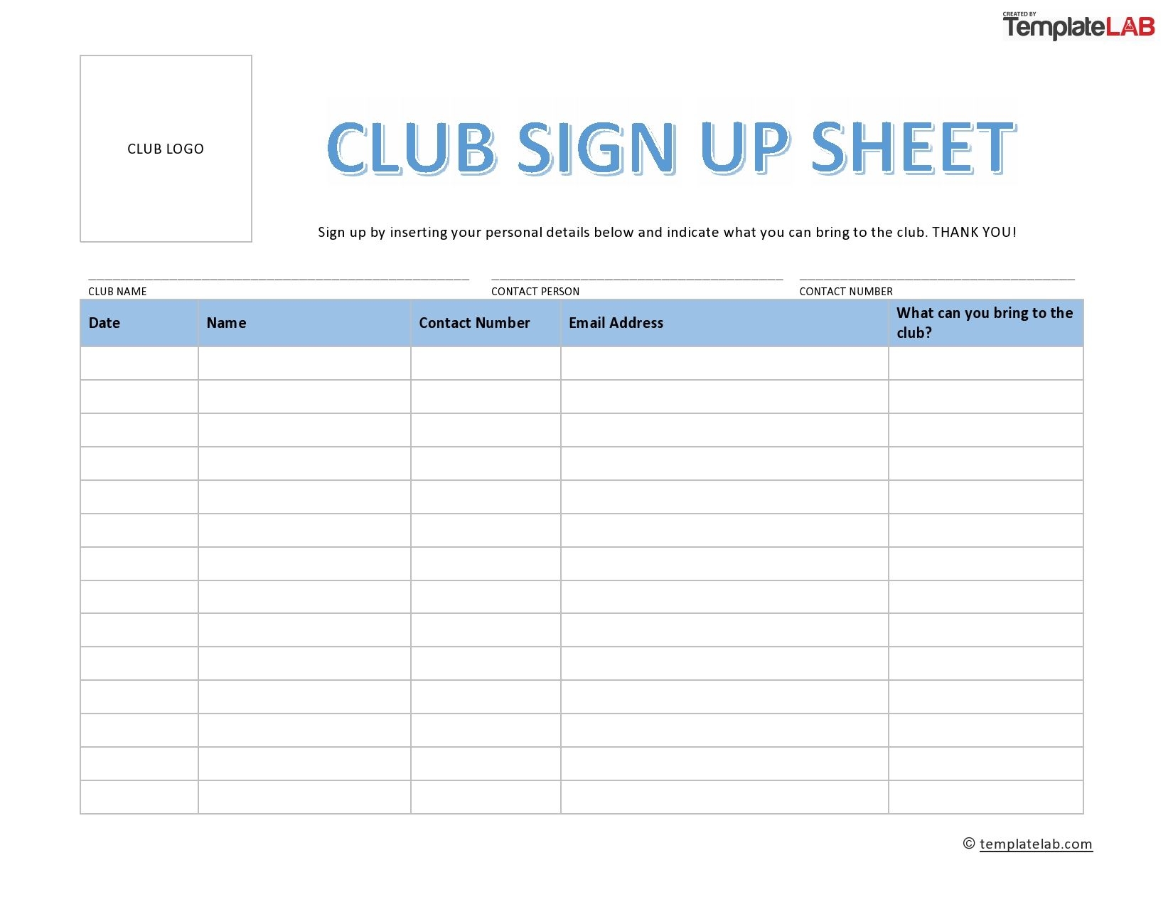 40 Sign Up Sheet / Sign In Sheet Templates (Word &amp; Excel)