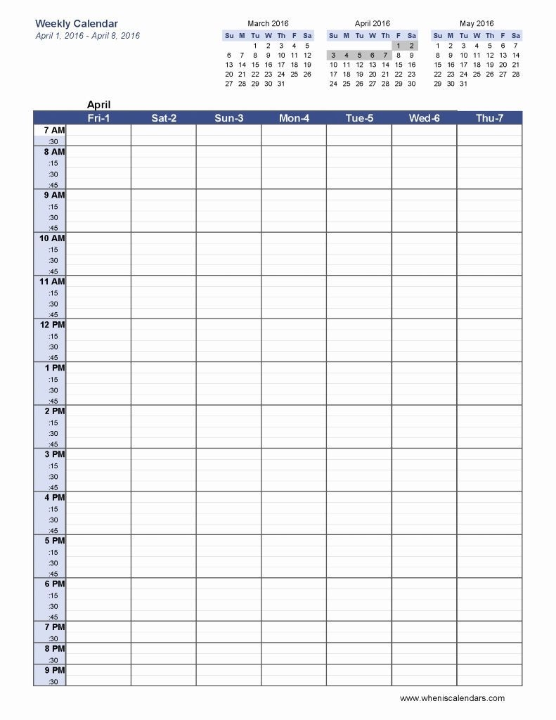 40 Weekly Schedule Template Pdf In 2020 | Weekly Calendar