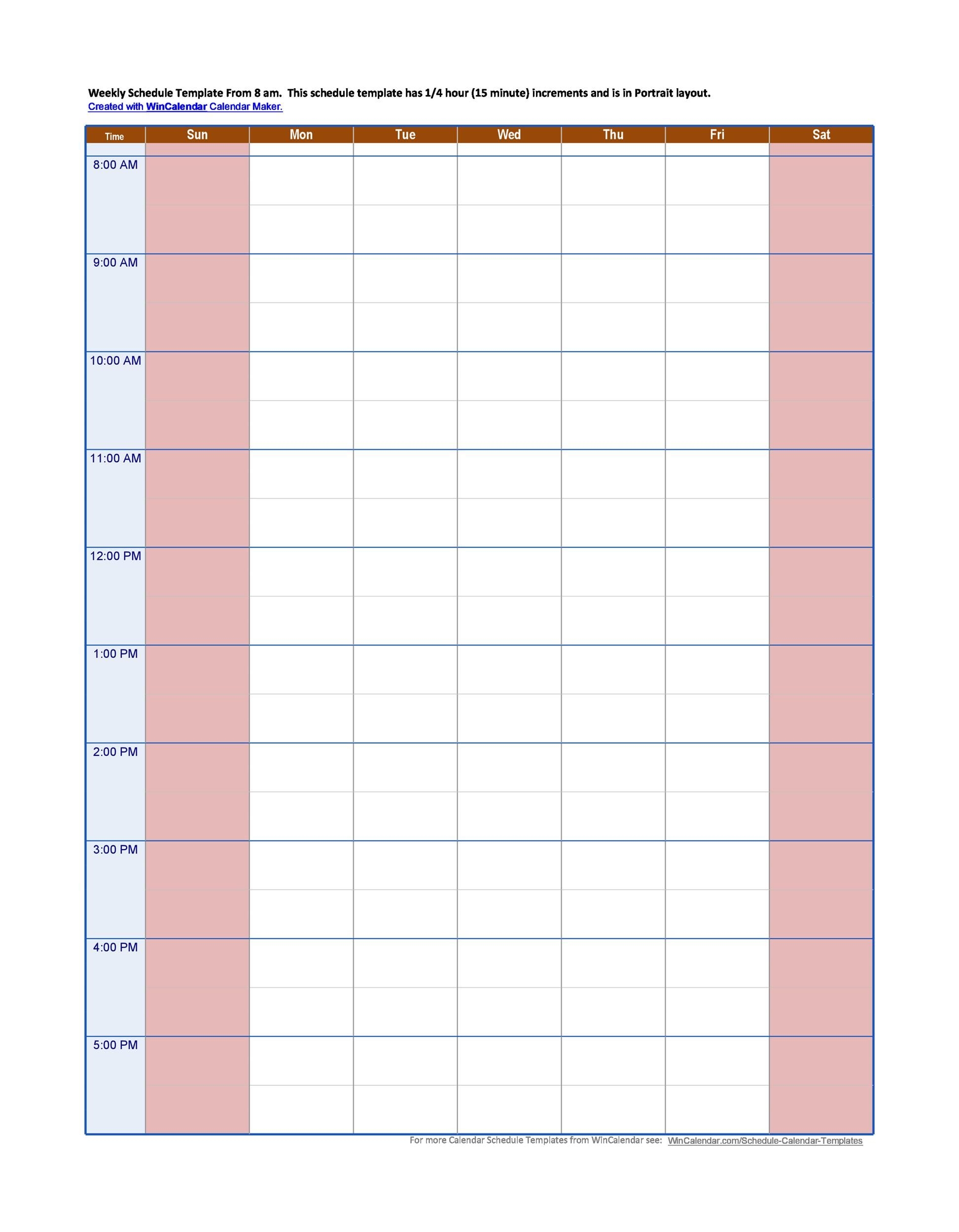 43 Effective Hourly Schedule Templates (Excel &amp; Ms Word) ᐅ