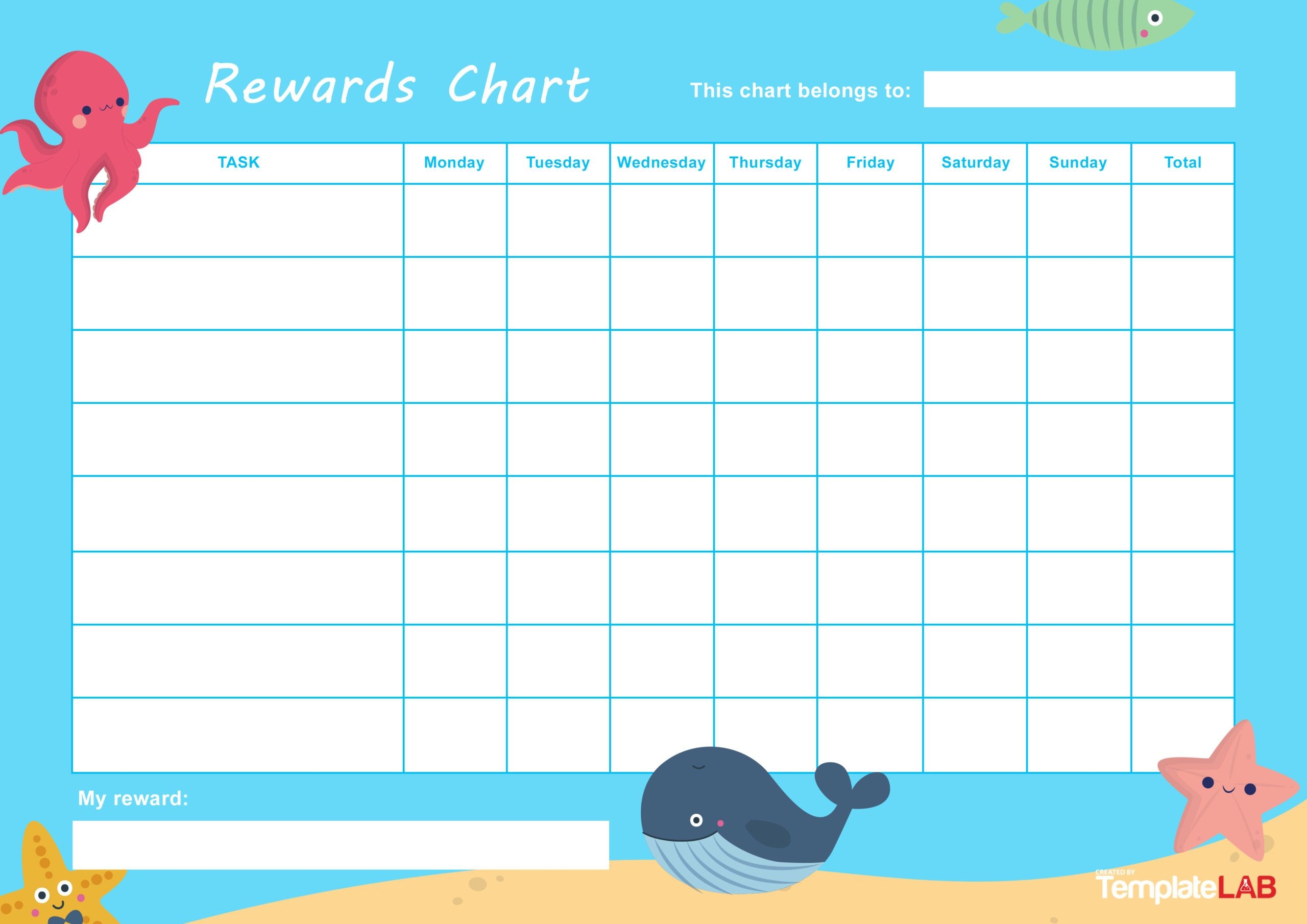 44 Printable Reward Charts For Kids (Pdf, Excel &amp; Word)