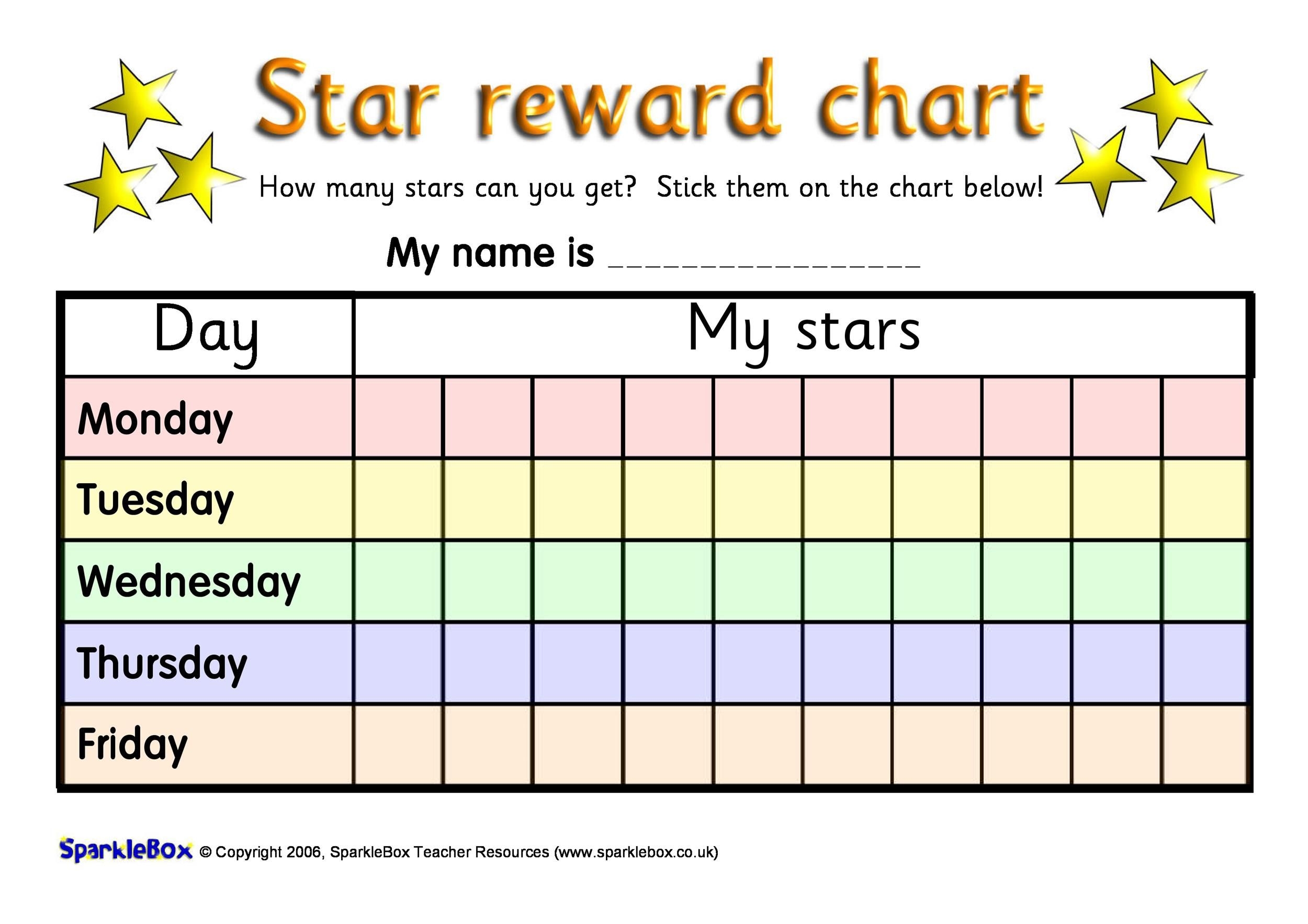 44 Printable Reward Charts For Kids (Pdf, Excel &amp; Word)