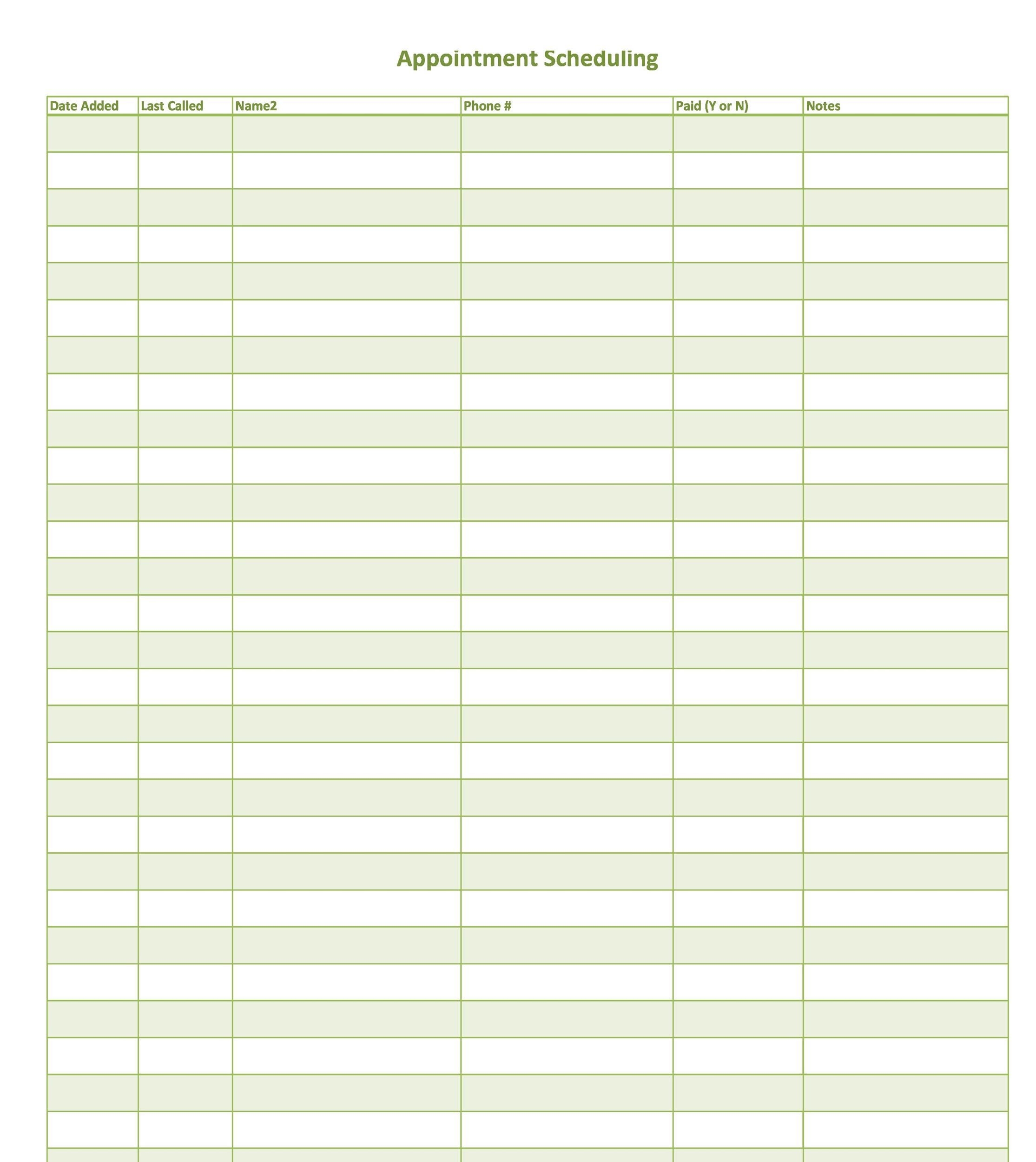 45 Printable Appointment Schedule Templates [&amp; Appointment
