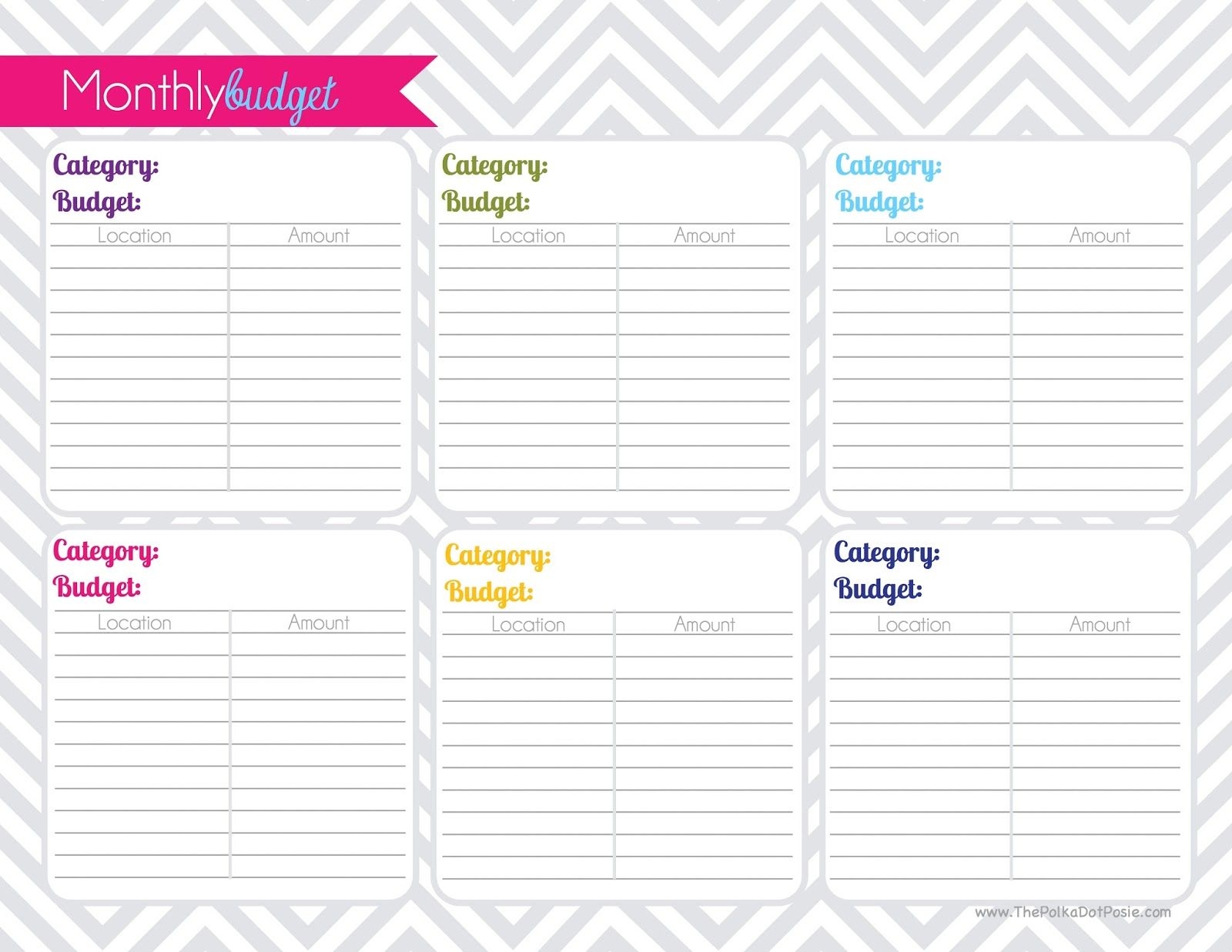 5 Best Images Of Cute Printable Monthly Budget - Printable