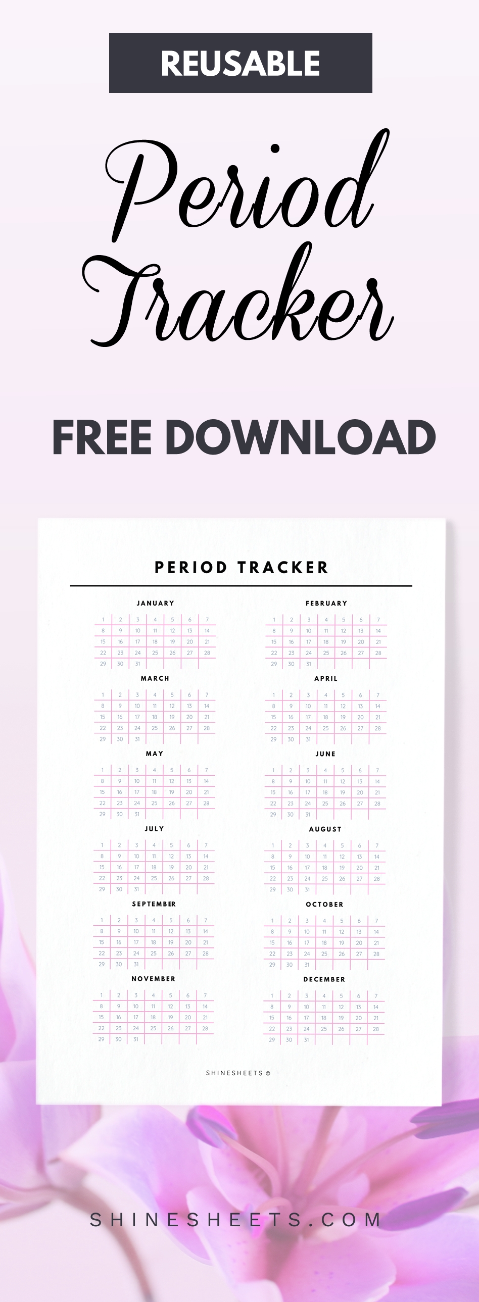 5 Reasons To Track Your Period + Free Printable Period