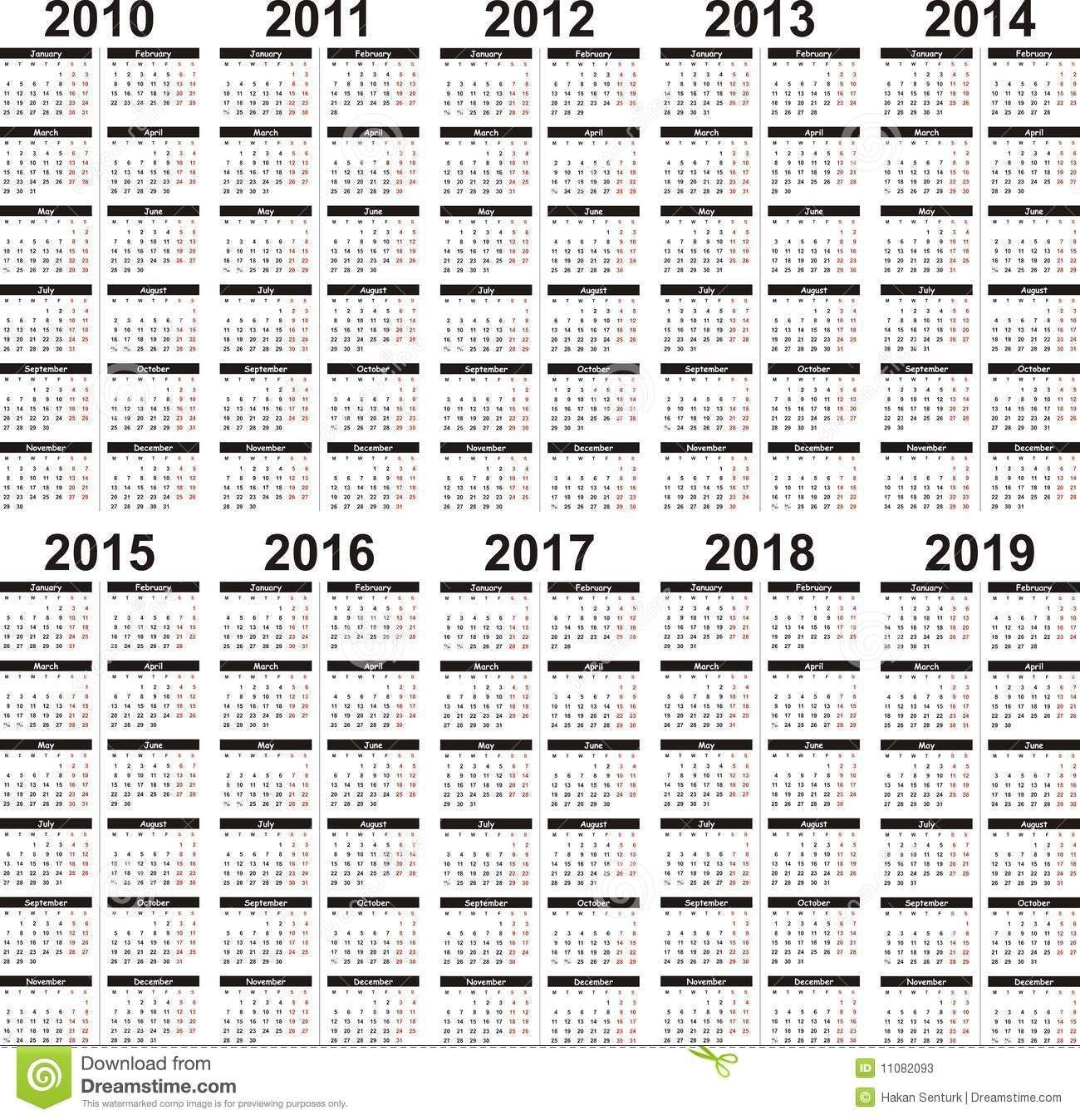 5 Year Calendar (With Images) | 5 Year Calendar, Calendar