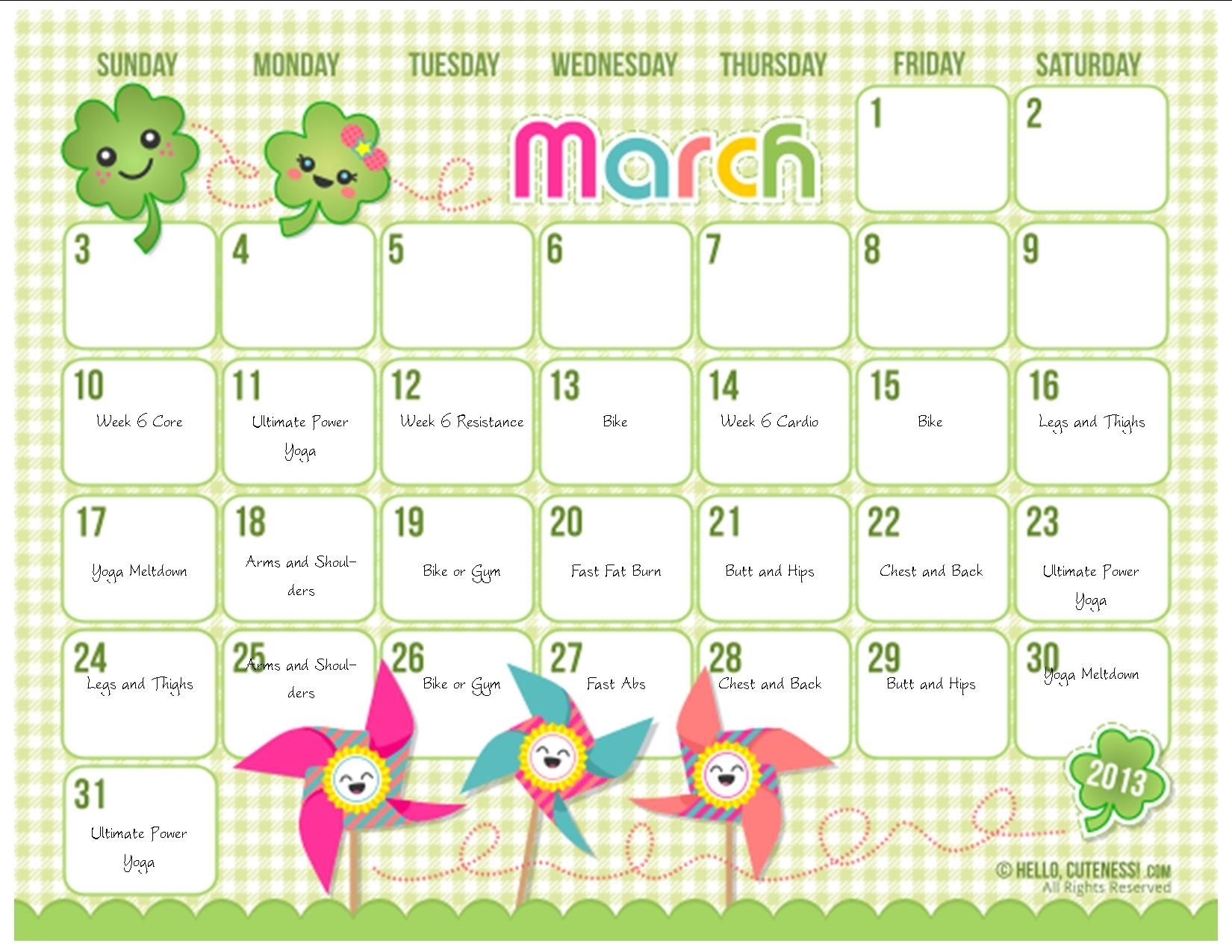 6 Best Images Of Cute Printable Calendars For Teachers