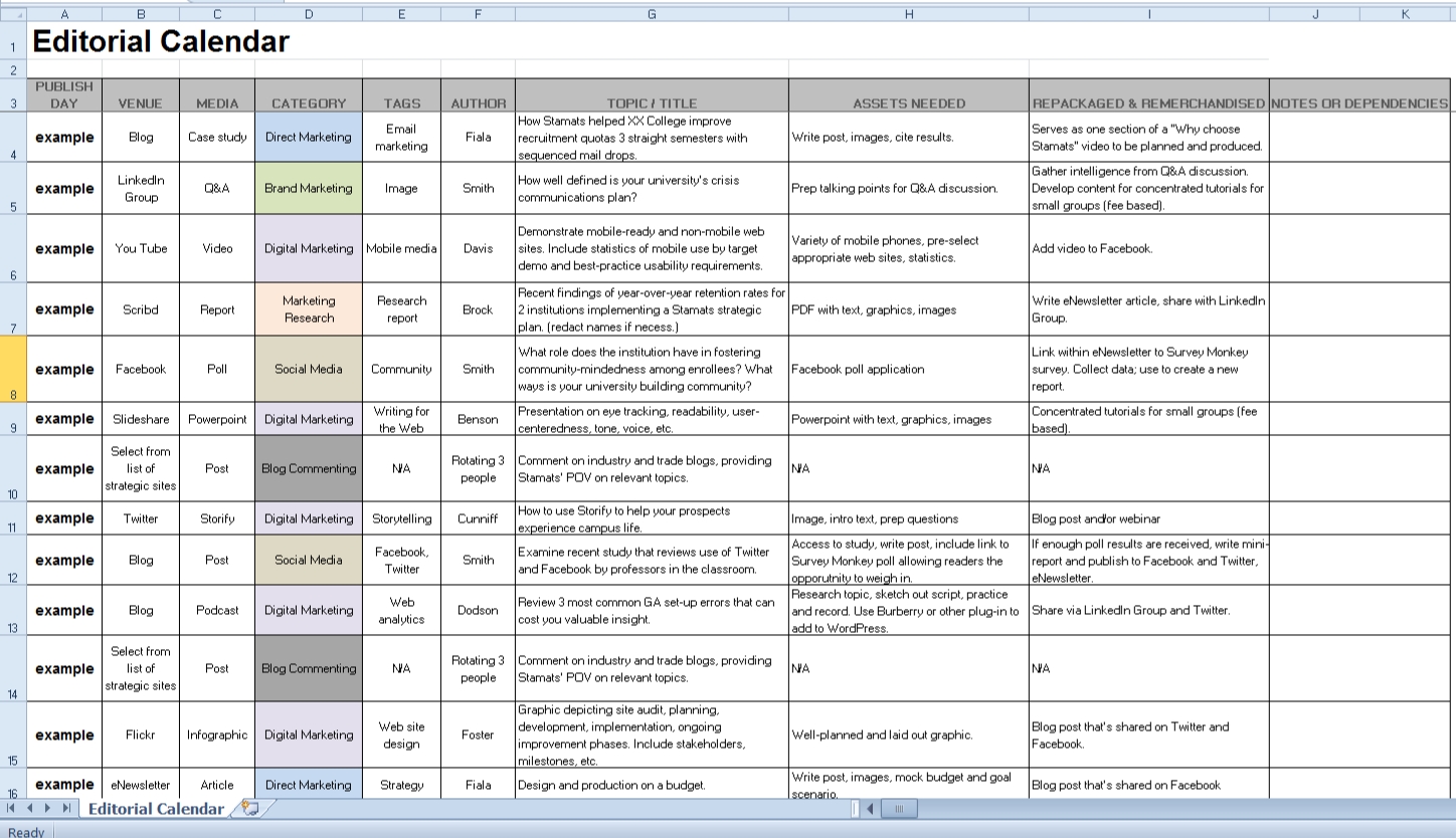 6 Tips On Creating An Editorial Calendar For Your Content