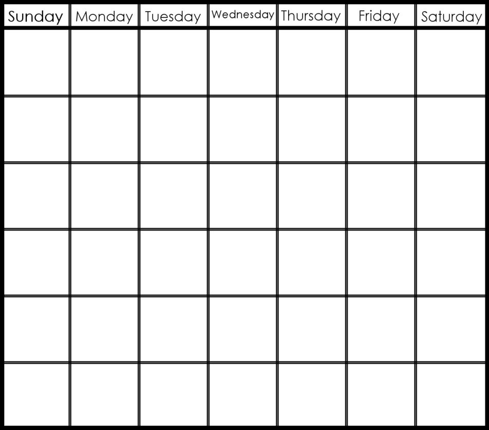 6 Week Blank Schedule Template | Free Calendar Template Example
