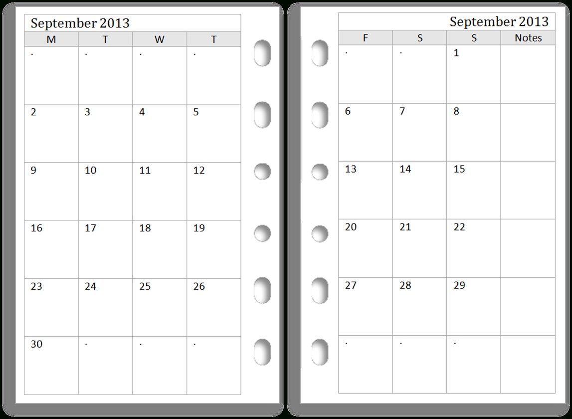 7 Best Images Of Free Printable Filofax Calendar - Printable