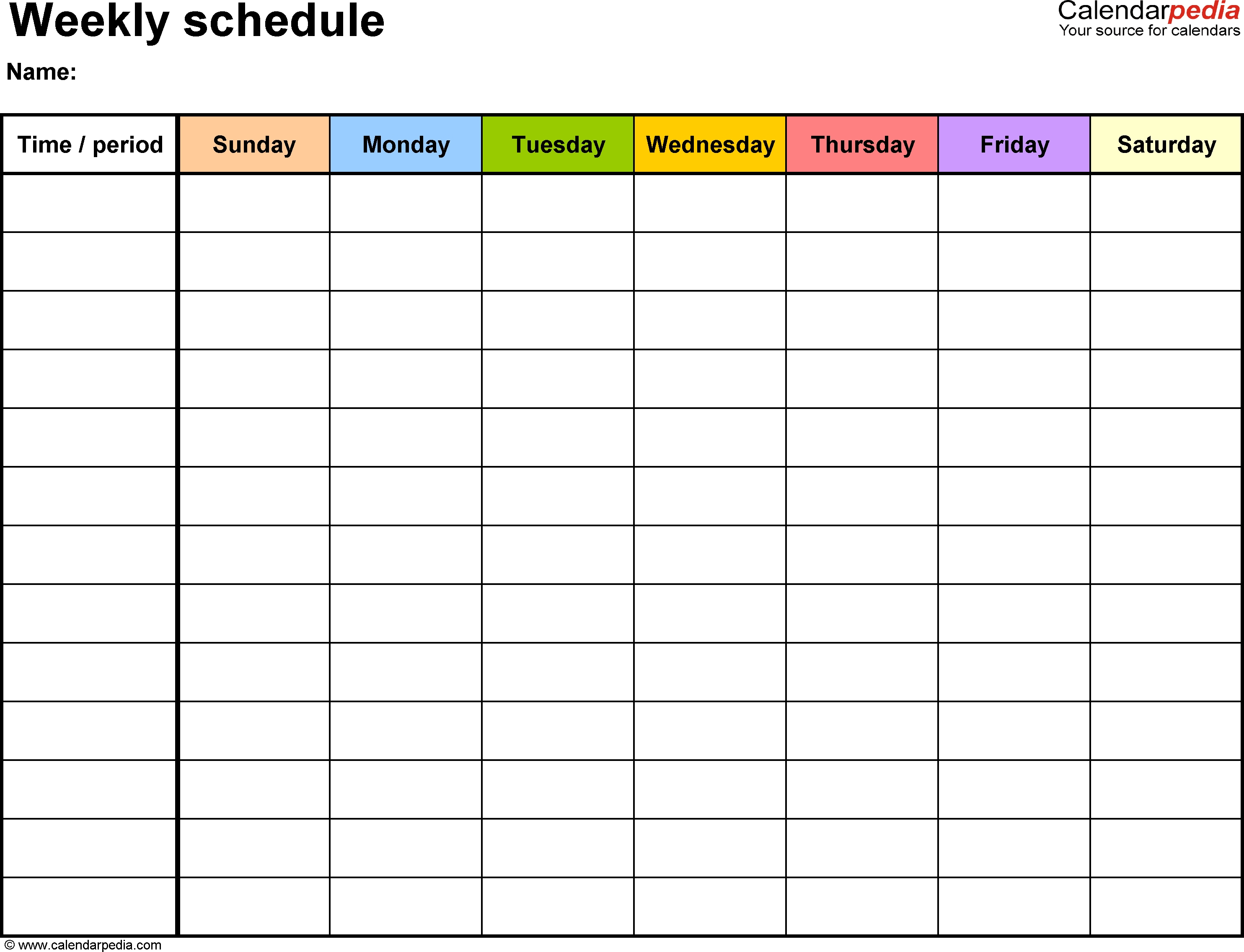 7 Best Images Of Free Printable Weekly Work Schedule - Free