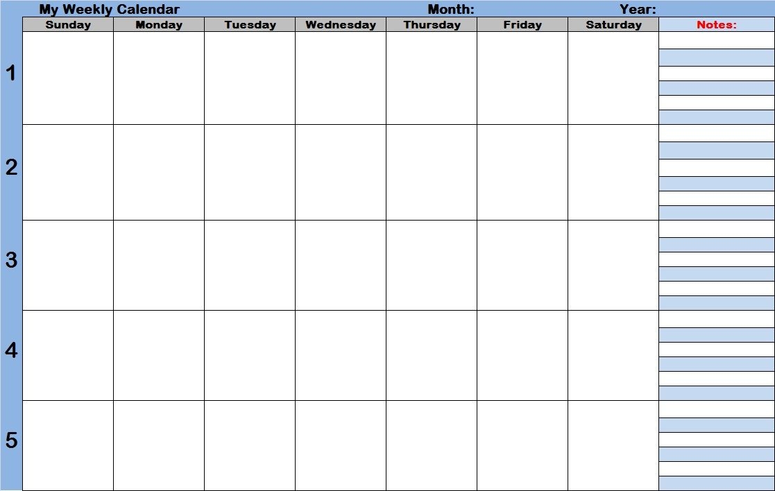 7 Best Images Of Printable Weekly Calendar With Time Slots